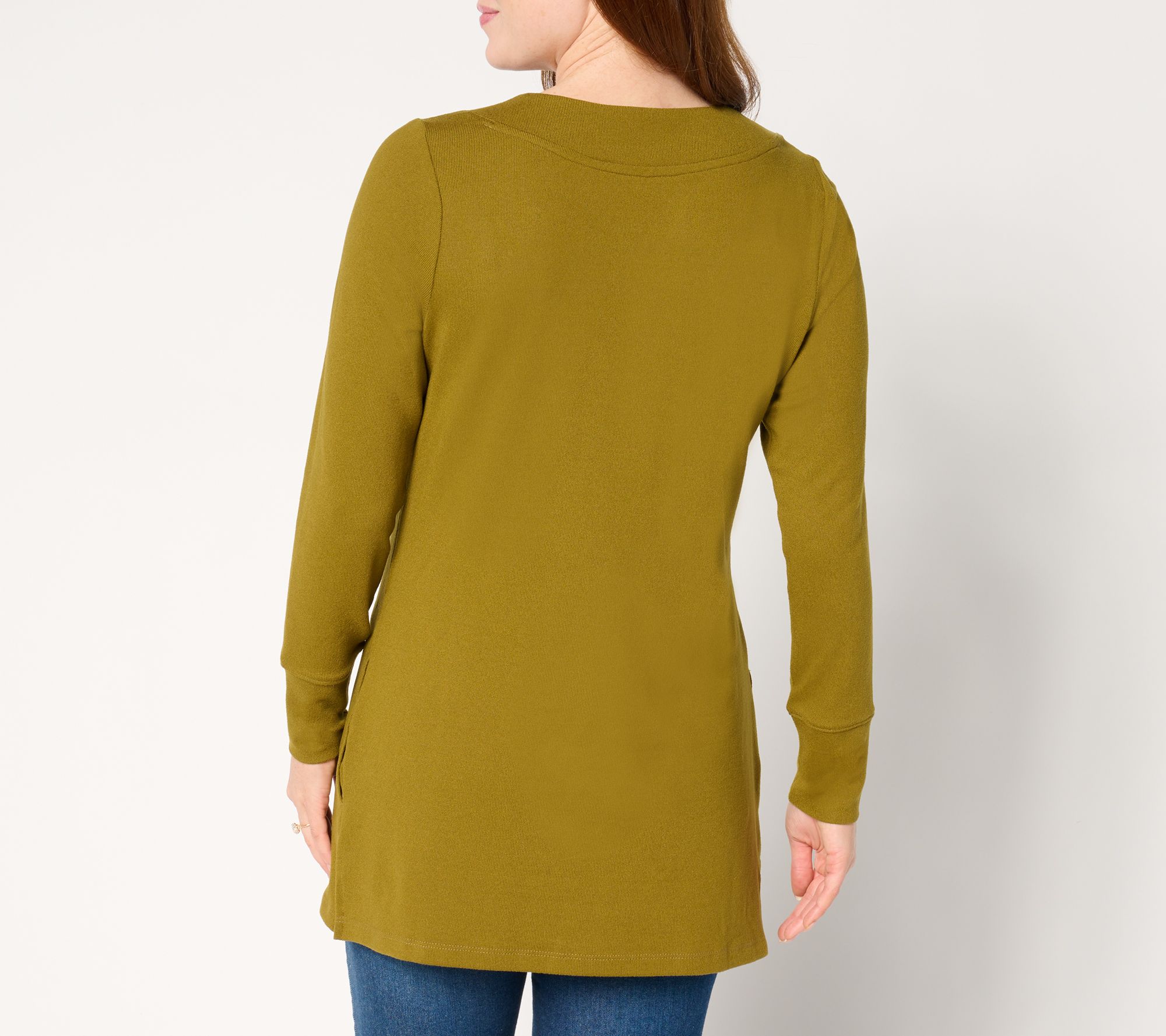 Denim & Co. Essentials Regular Heavenly Jersey Tunic