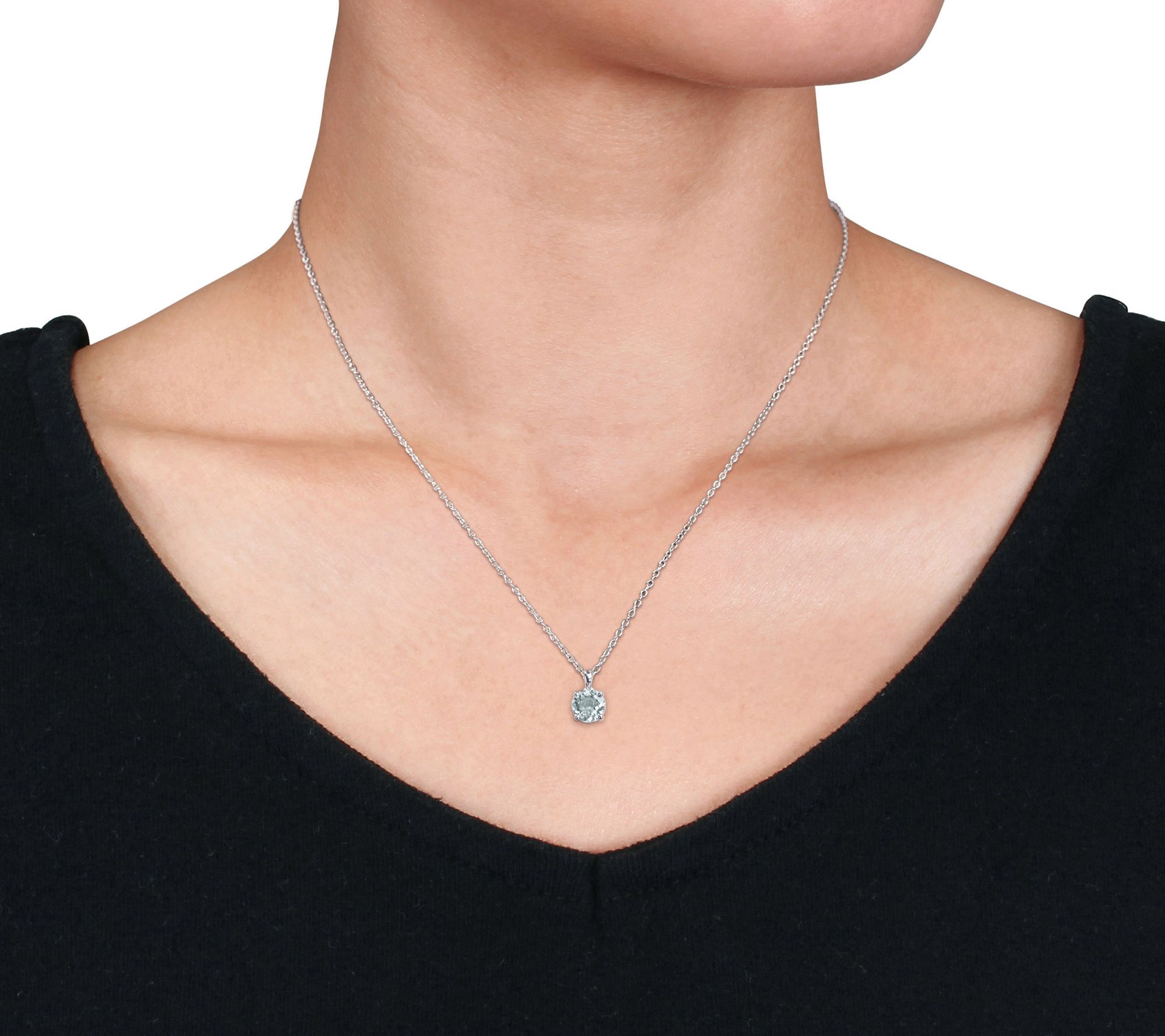 Affinity Gems Aquamarine Earrings & Necklace Set, Sterling