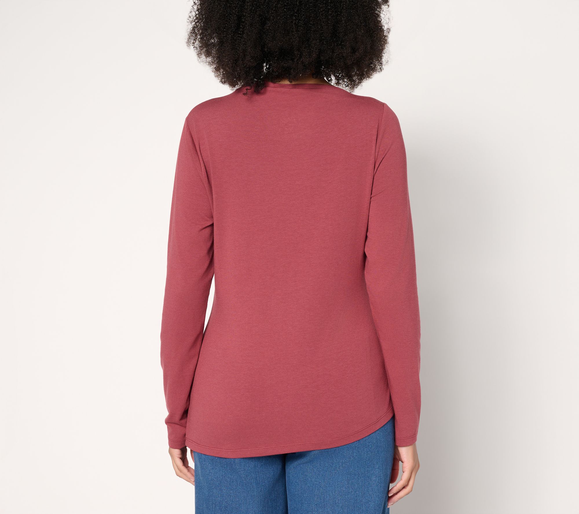 Me by Jennie Garth Windy Asymmetric Long-Sleeve Top