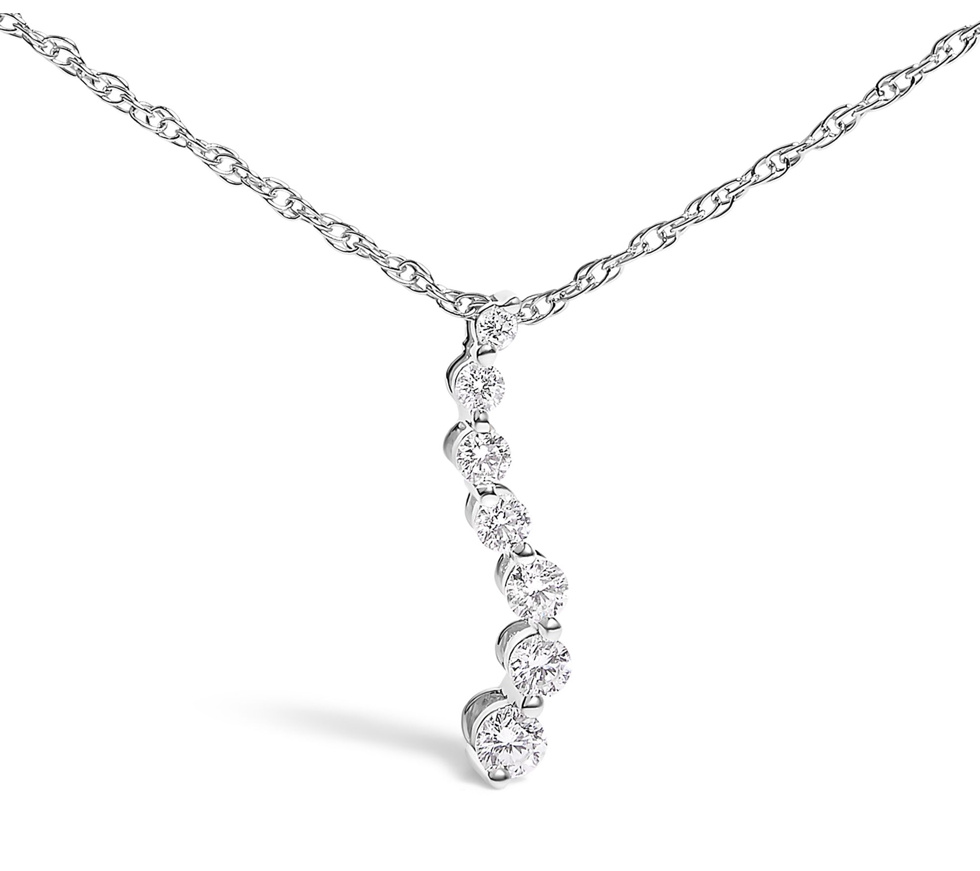 Haus of Brilliance Lab Grown Diamond Drop Necklace, Sterlng