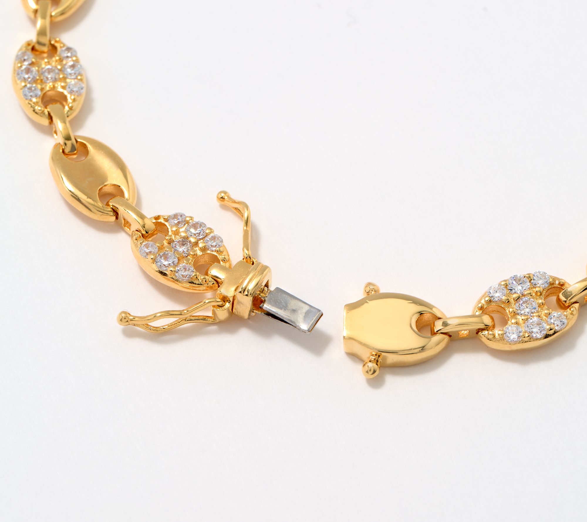 Diamonique x Kathy Levine Infinity Link Pave Bracelet, Sterling Silver