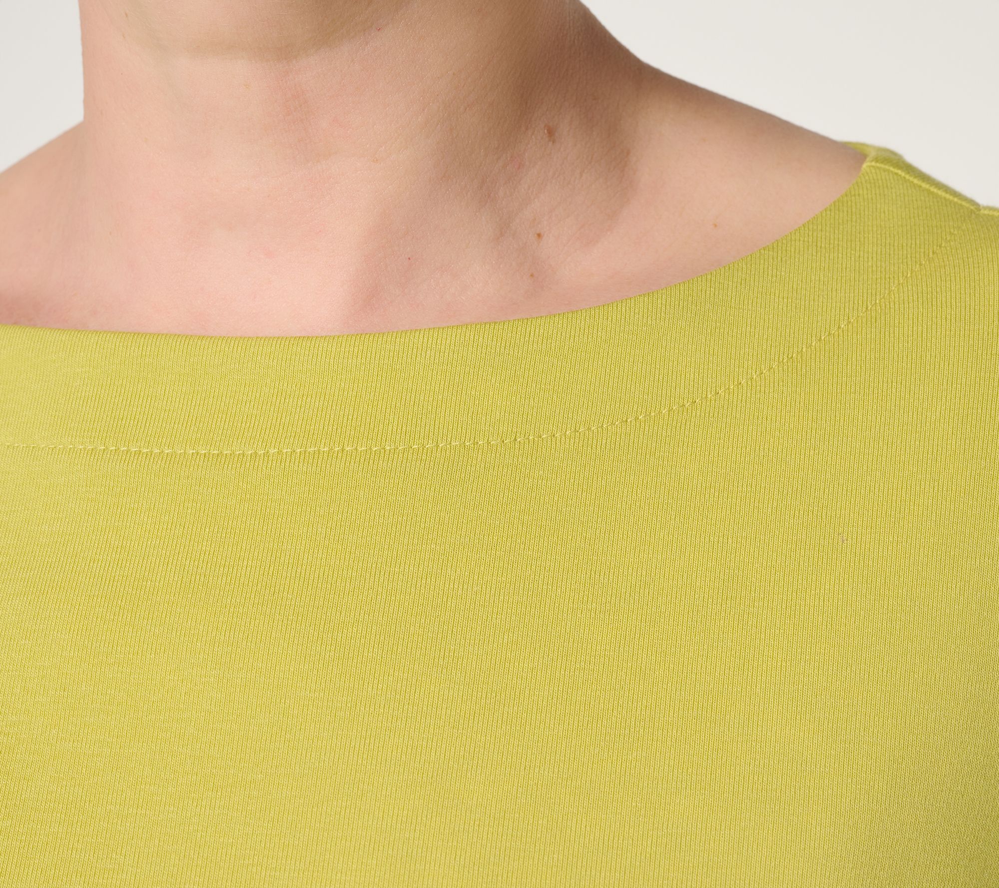 Belle by Kim Gravel TripleLuxe Knit Bateau Long Sleeve Top