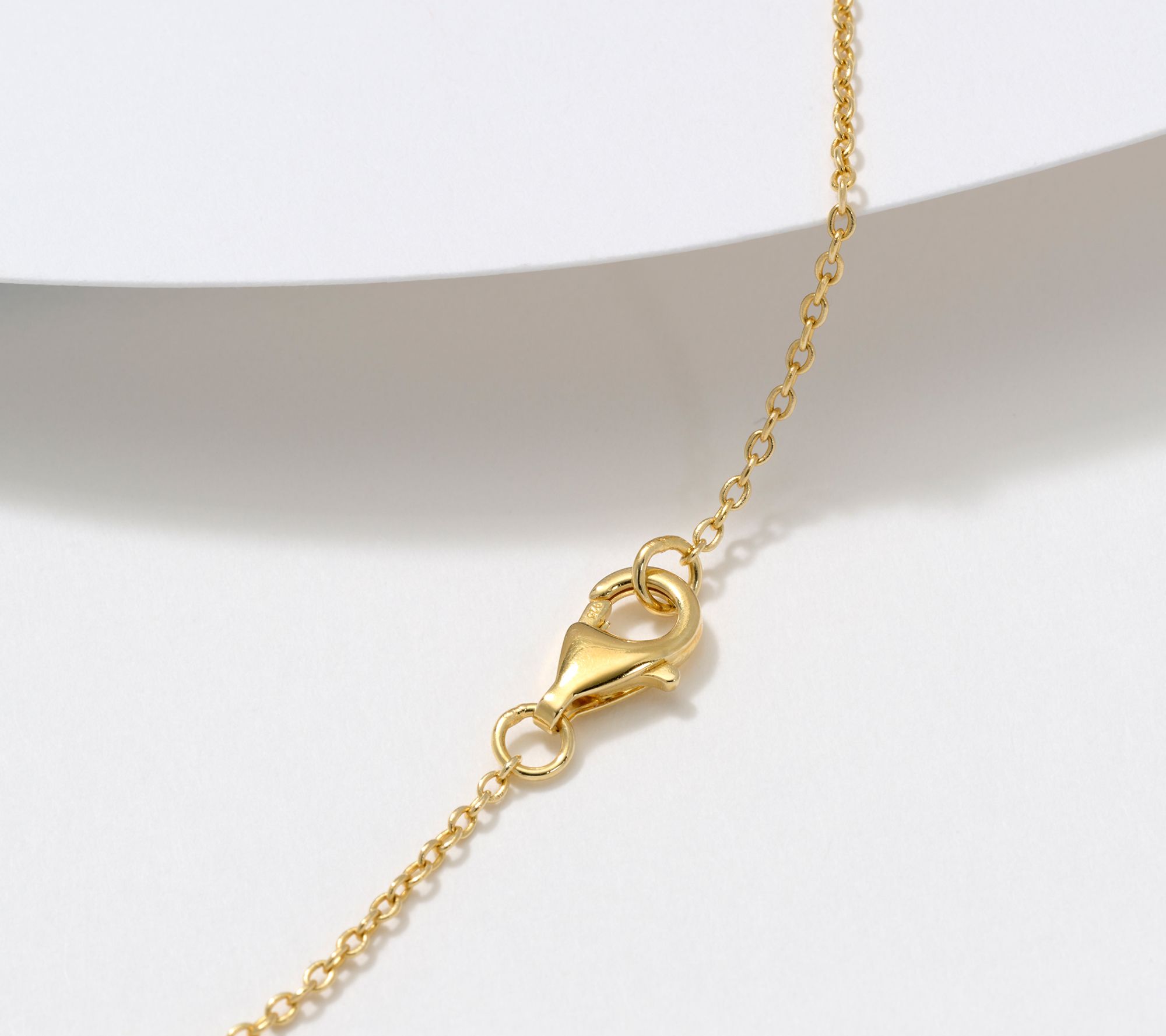 Diamonique Round & Heart Station Necklace, Sterling Silver