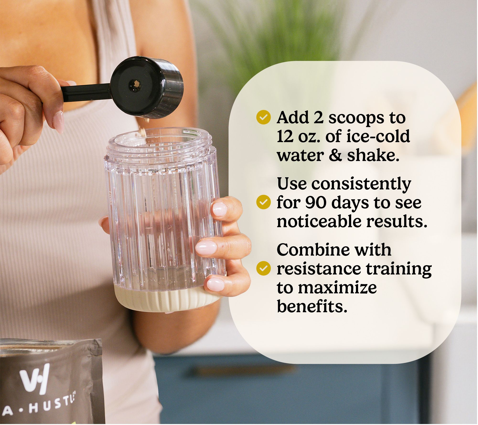 VitaHustle ONE Superfood Max 30g Protein & 5g Creatine 15 Servings