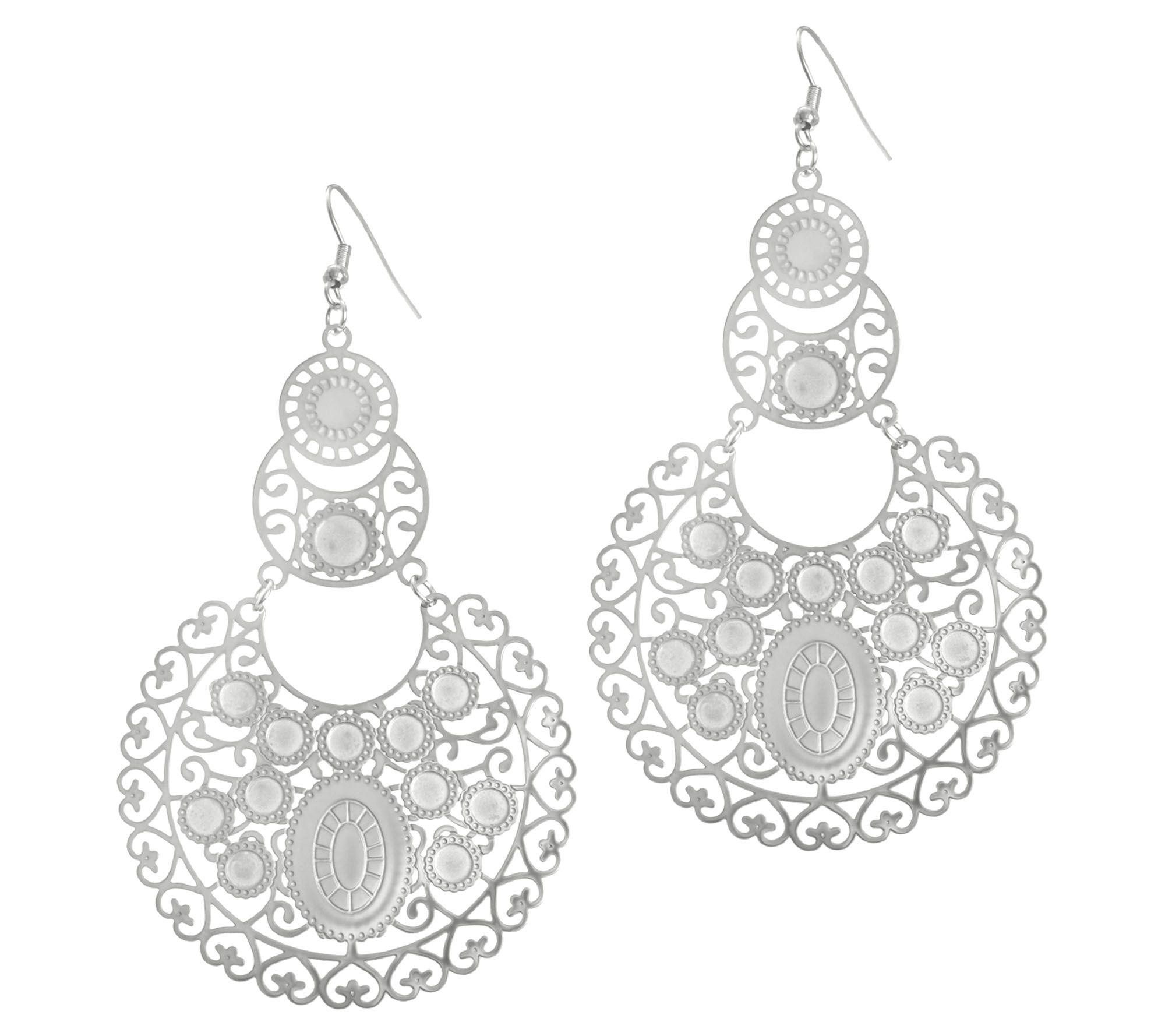 Steel by Design 3-Circle Design Earrings