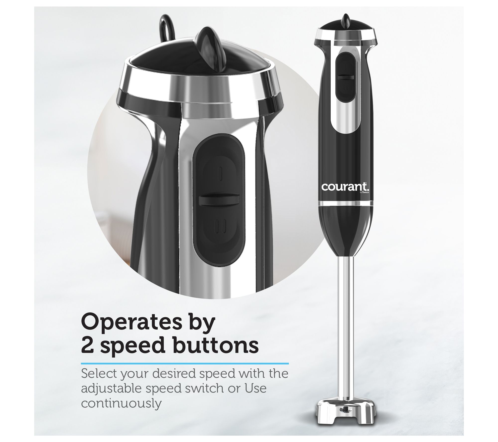 Courant 350-Watt Multifunctional Hand Blender w/ Whisk & Cup