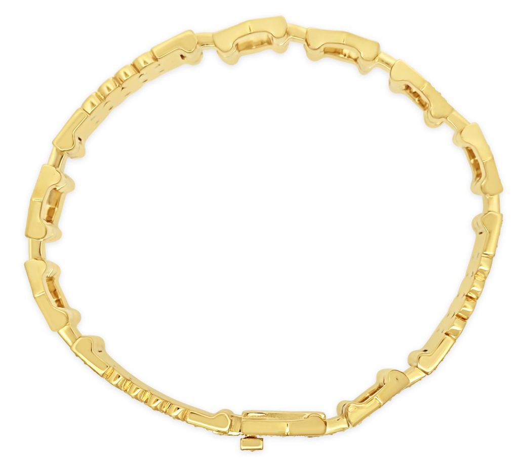 Dallas Prince 14K Gold Clad Marcasite Fancy Link Bracelet