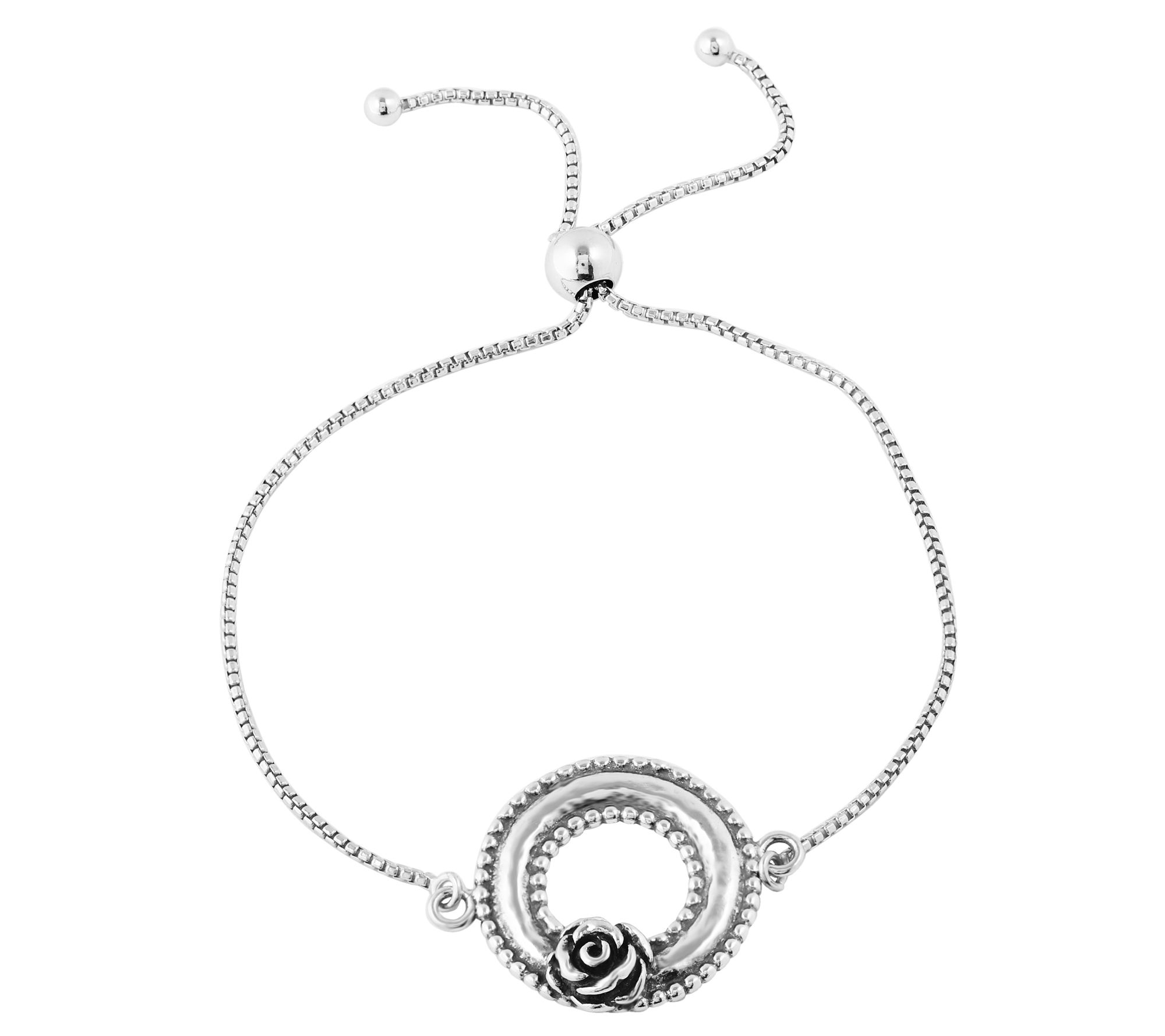 Or Paz Sterling Silver Beaded Rose Bracelet