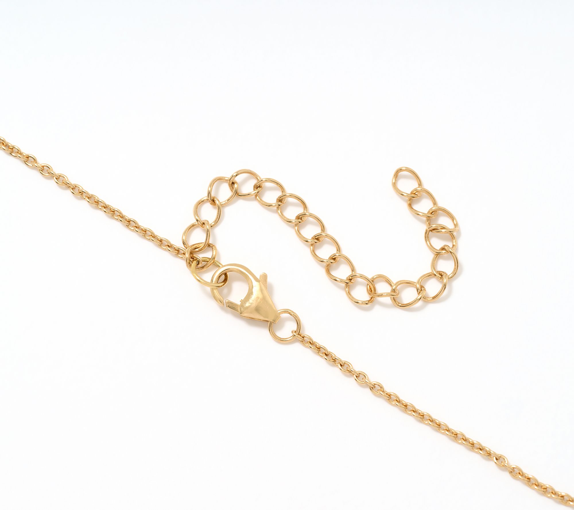 Diamonique Cross Charm Pendant Necklace, Sterling Silver