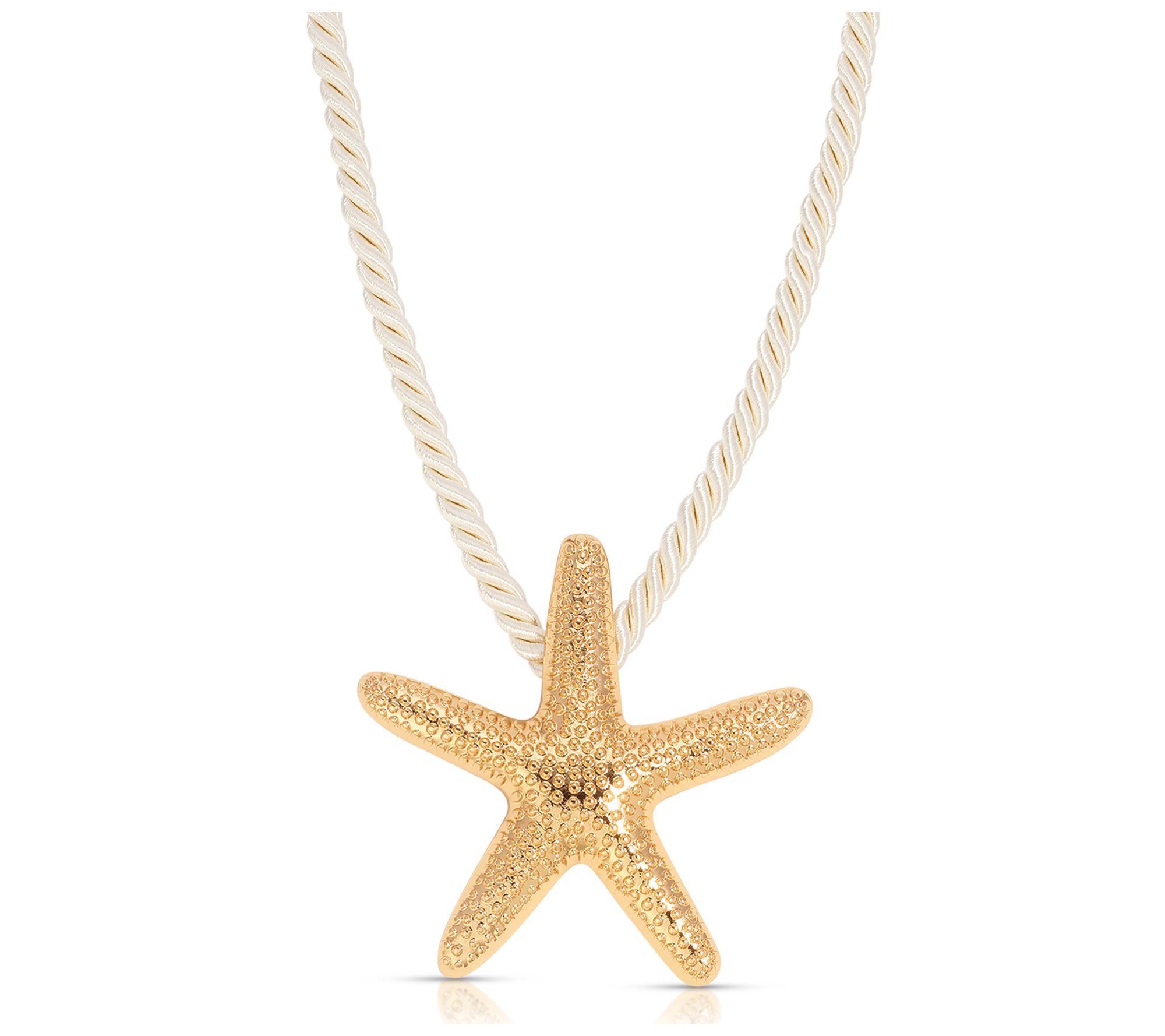 Ettika Starfish Statement Pendant w/ Silk CordNecklace