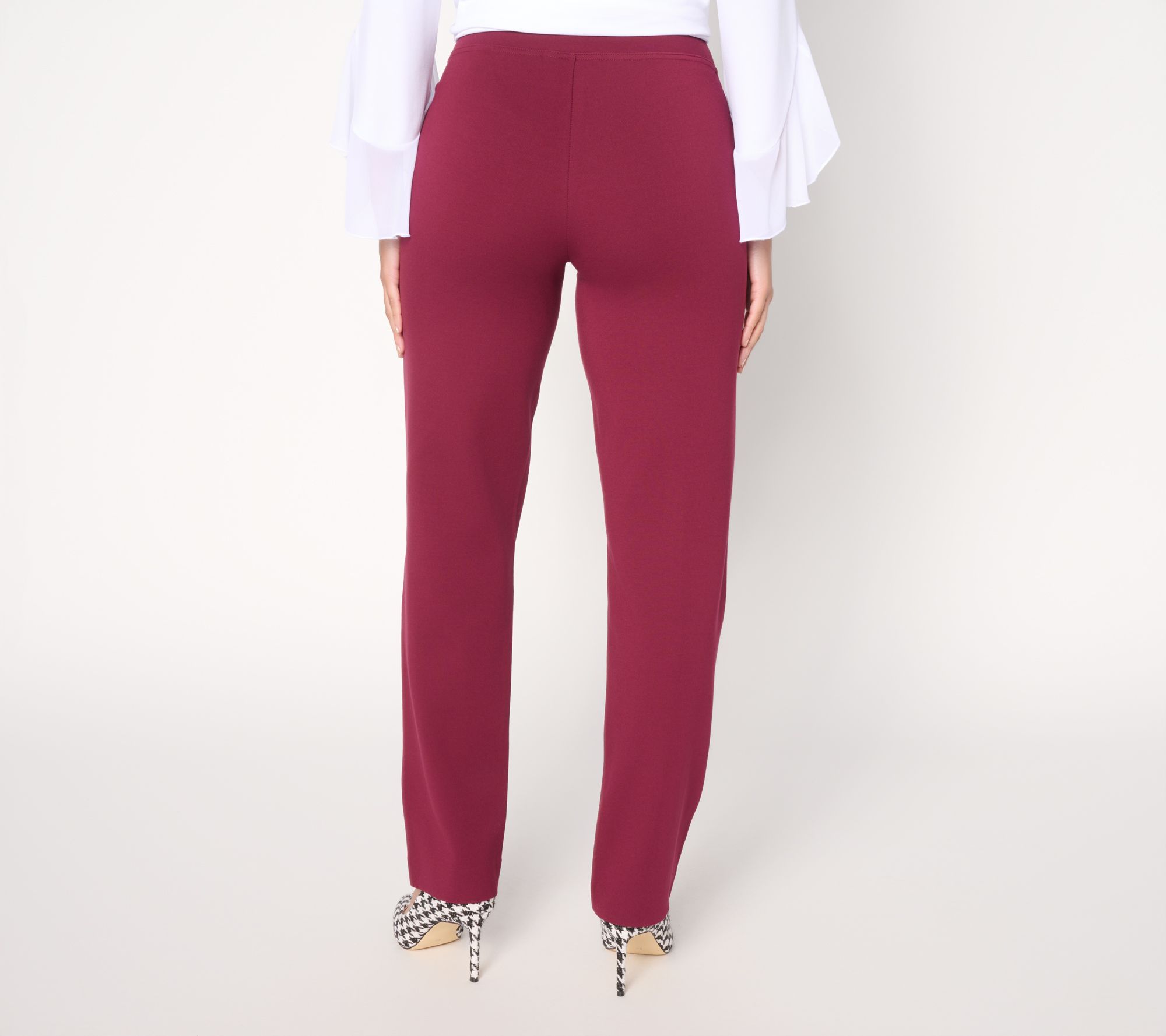 Susan Graver Regular Smart Ponte 350 Straight Leg Pull-On Pants