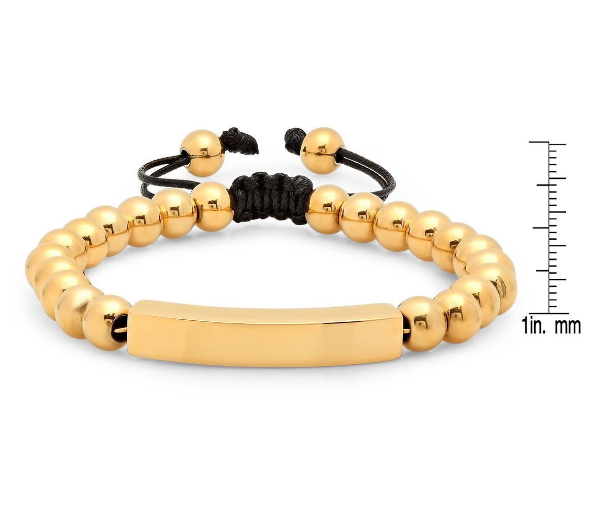 Steel by Design 18k Gold Plated Id Bracelet