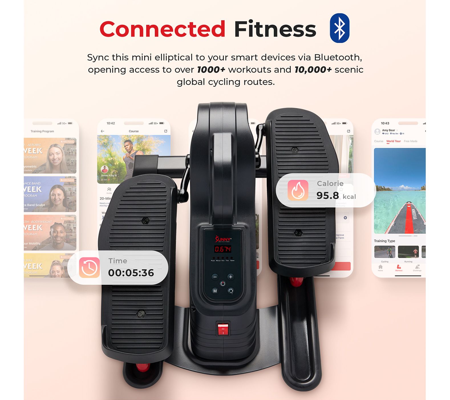 Sunny Smart Electric Motorized Under Desk Elliptical