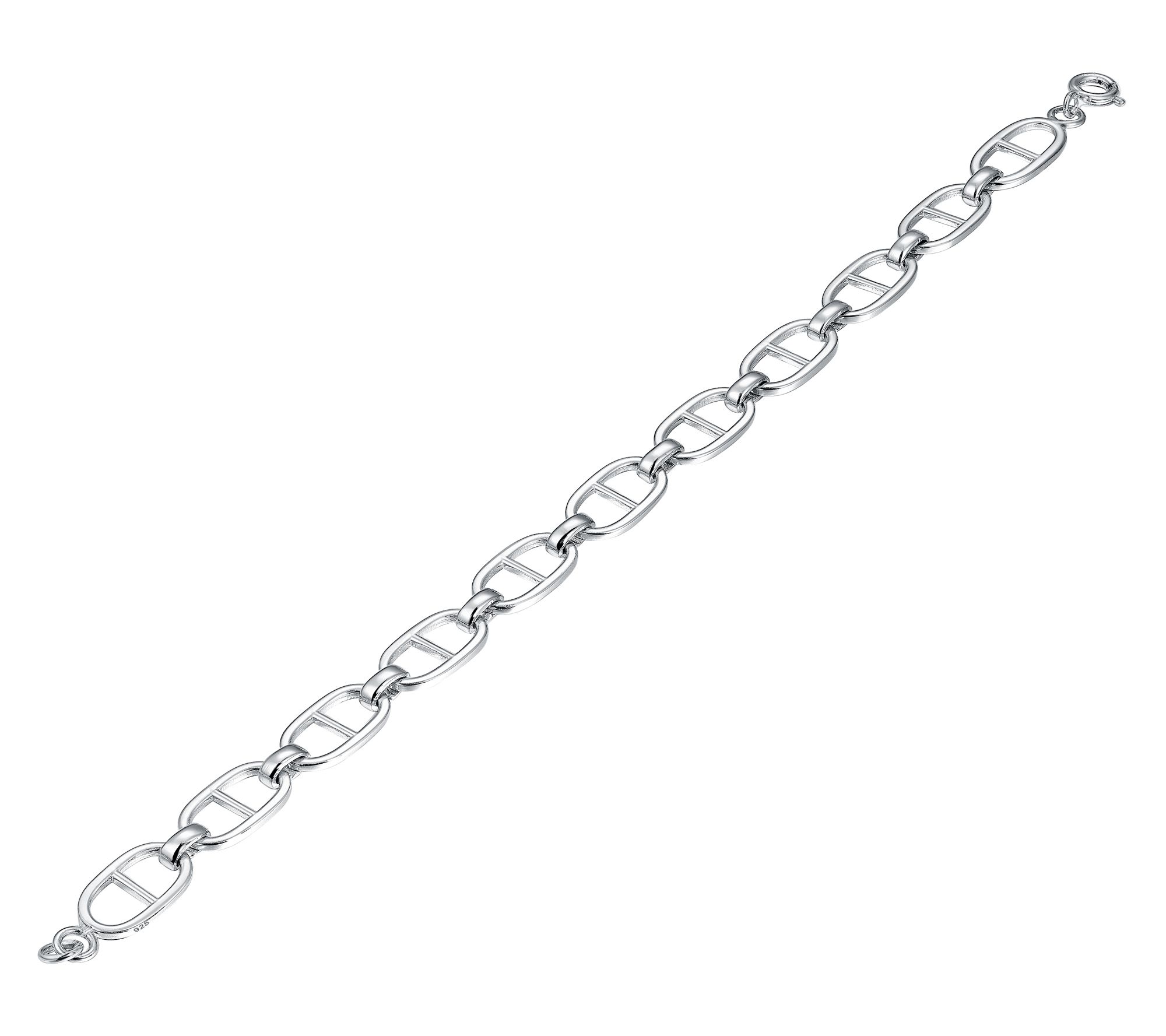 Silver Style Mariner Link Bracelet, Sterling
