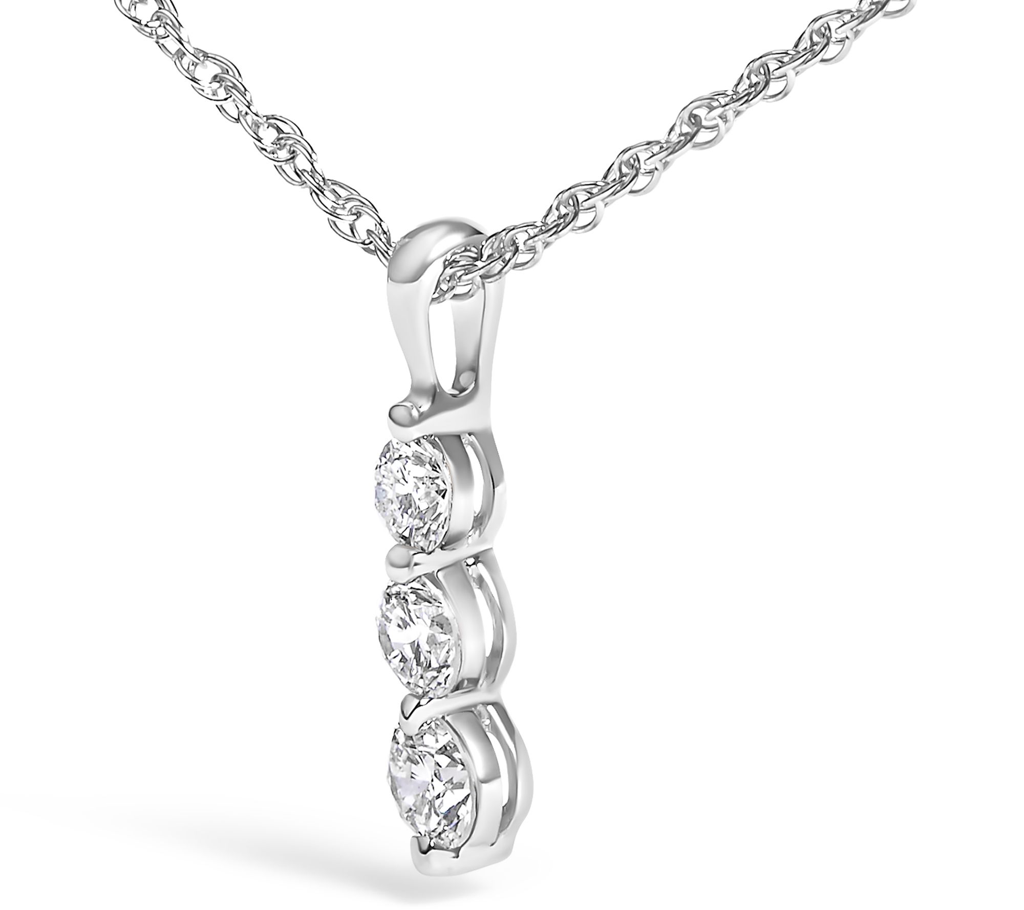 Haus of Brilliance Lab Grown Diamond Drop Necklace, Sterling