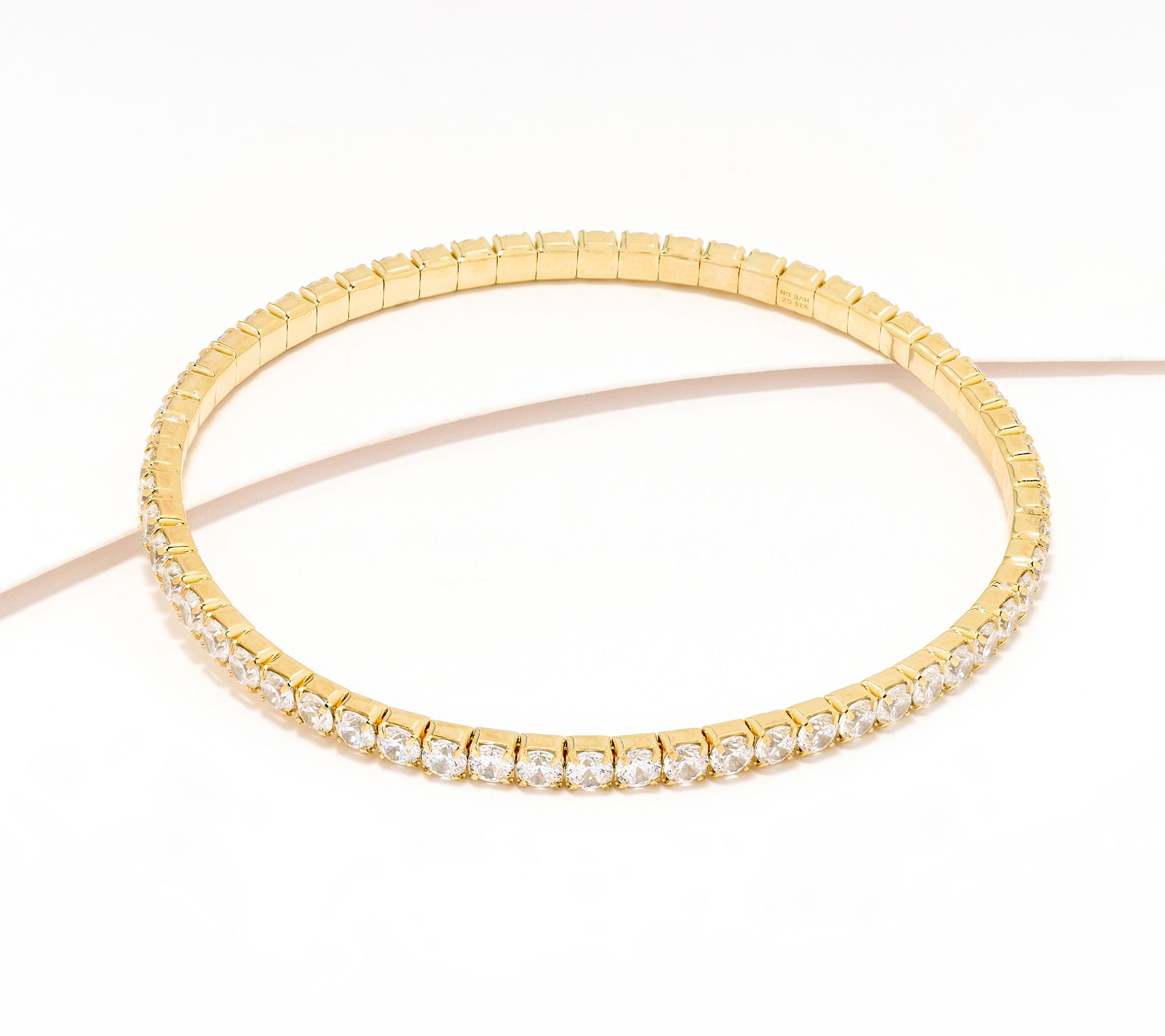 Diamonique Classics Tennis Bangle Bracelet, Sterling Silver