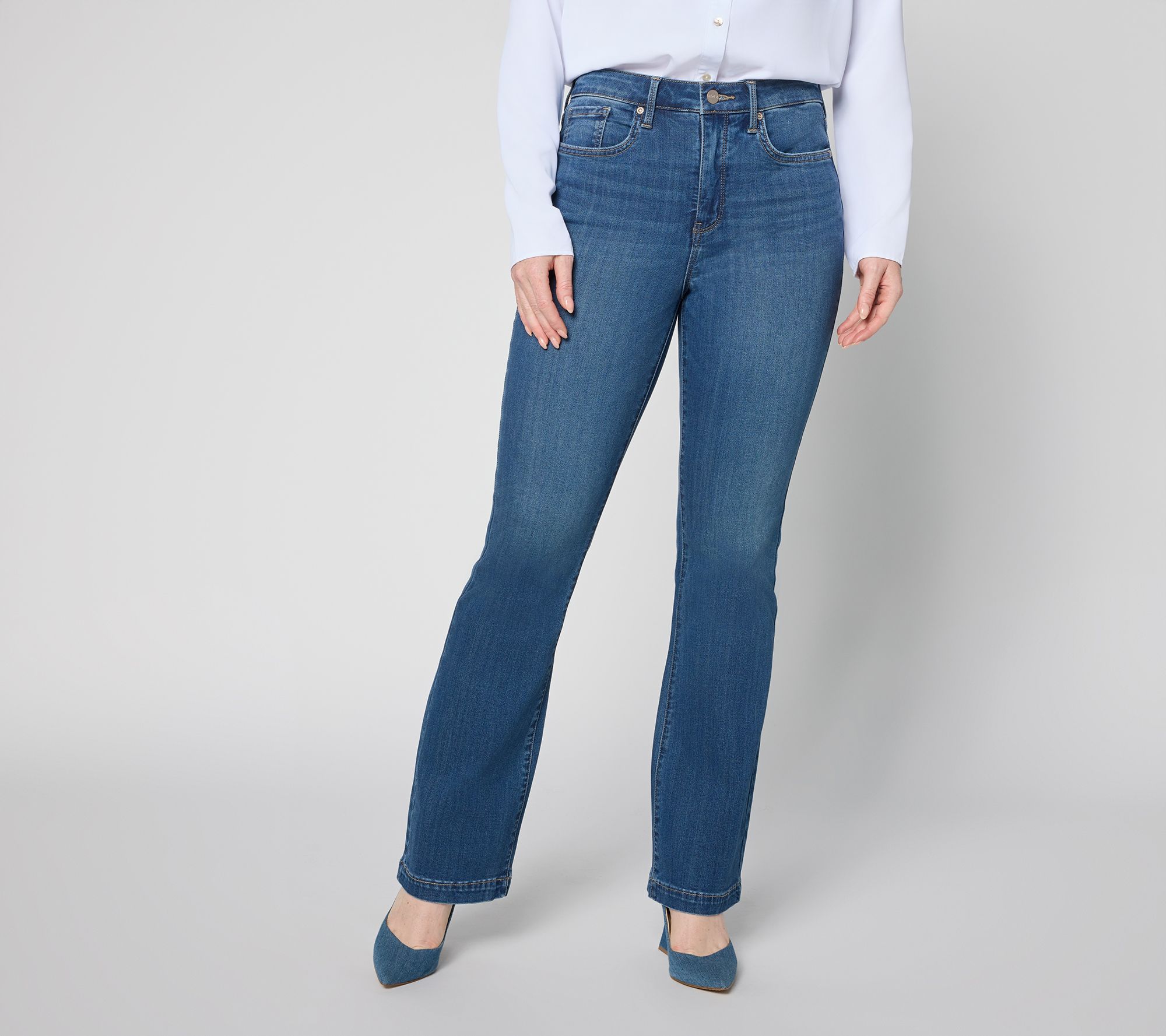 NYDJ Tall Sure Stretch High-Rise Barbara Bootcut Jeans- Tall