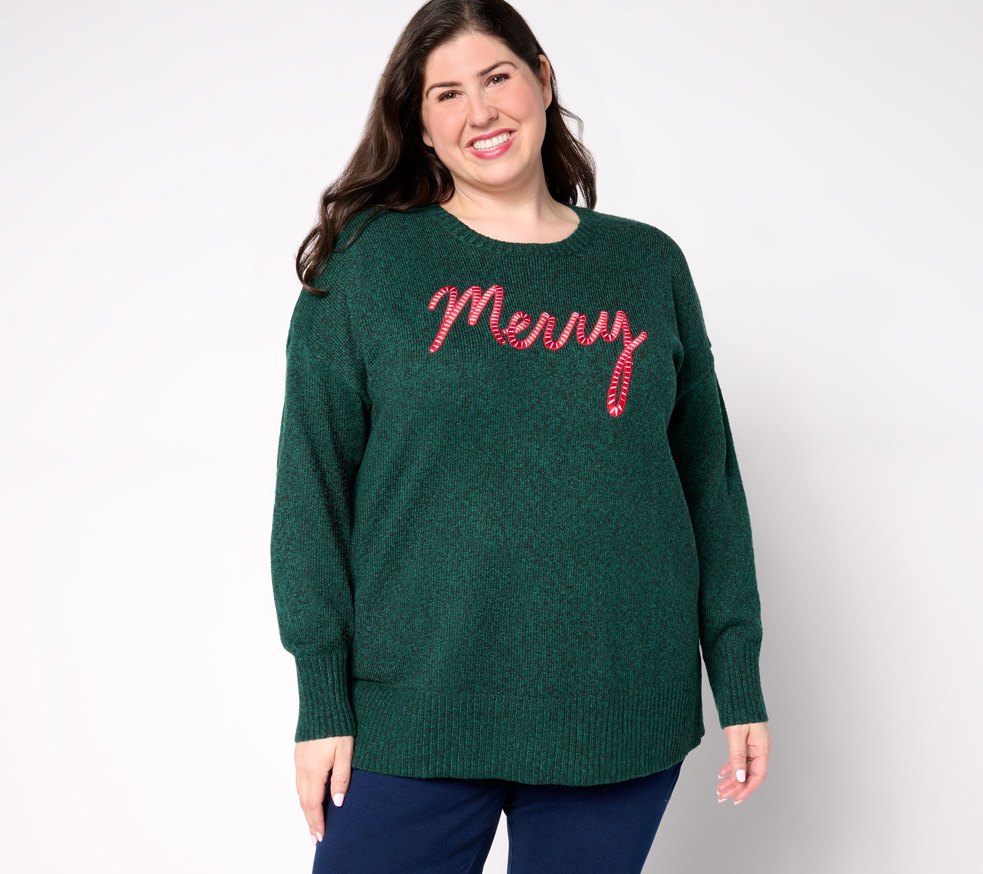 Jingle Belles by Kim Gravel Let's Get Cozy Makin' Merry Tunic Sweater