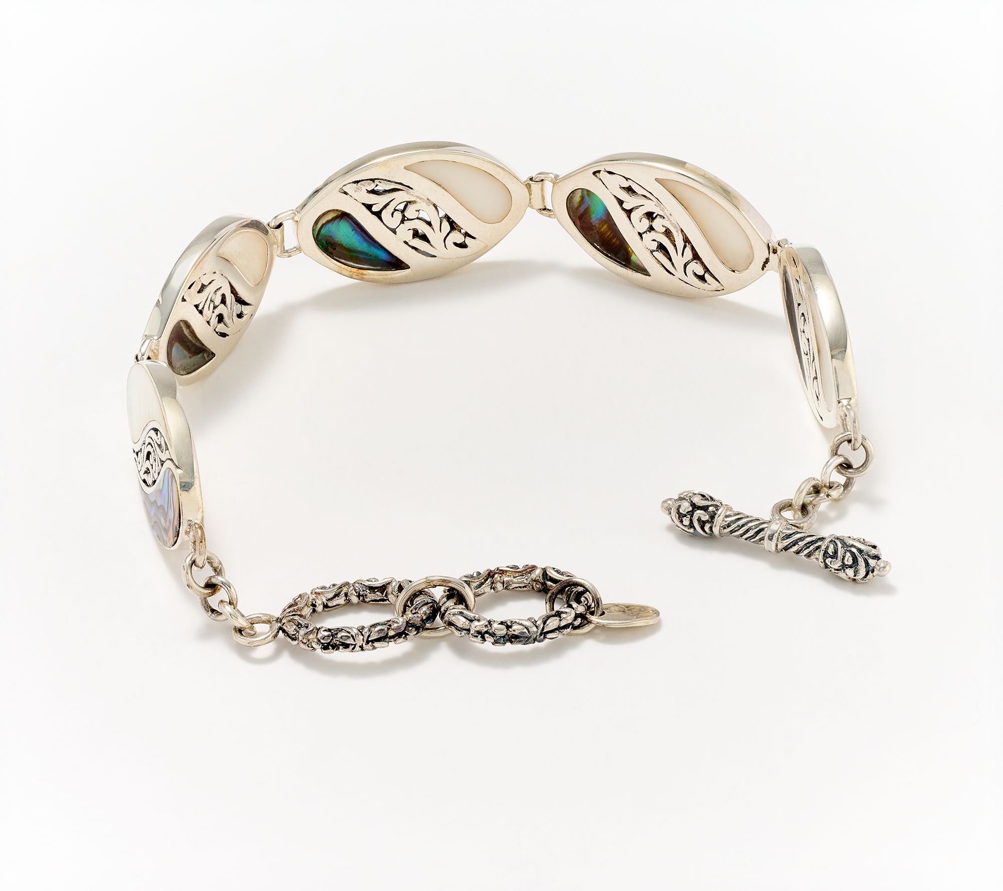 Artisan Crafted by Robert Manse Mother of Pearl Bracelet, Sterling Silver