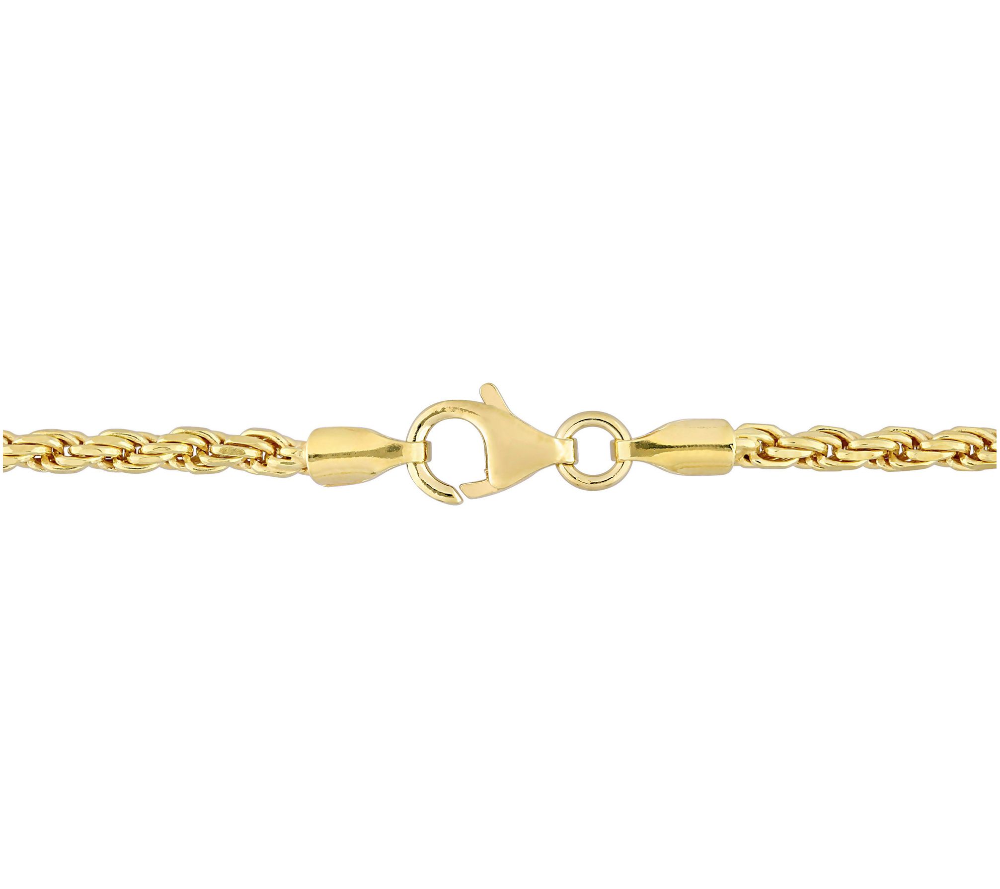 18K Gold-Plated 2mm Rope Chain Bracelet