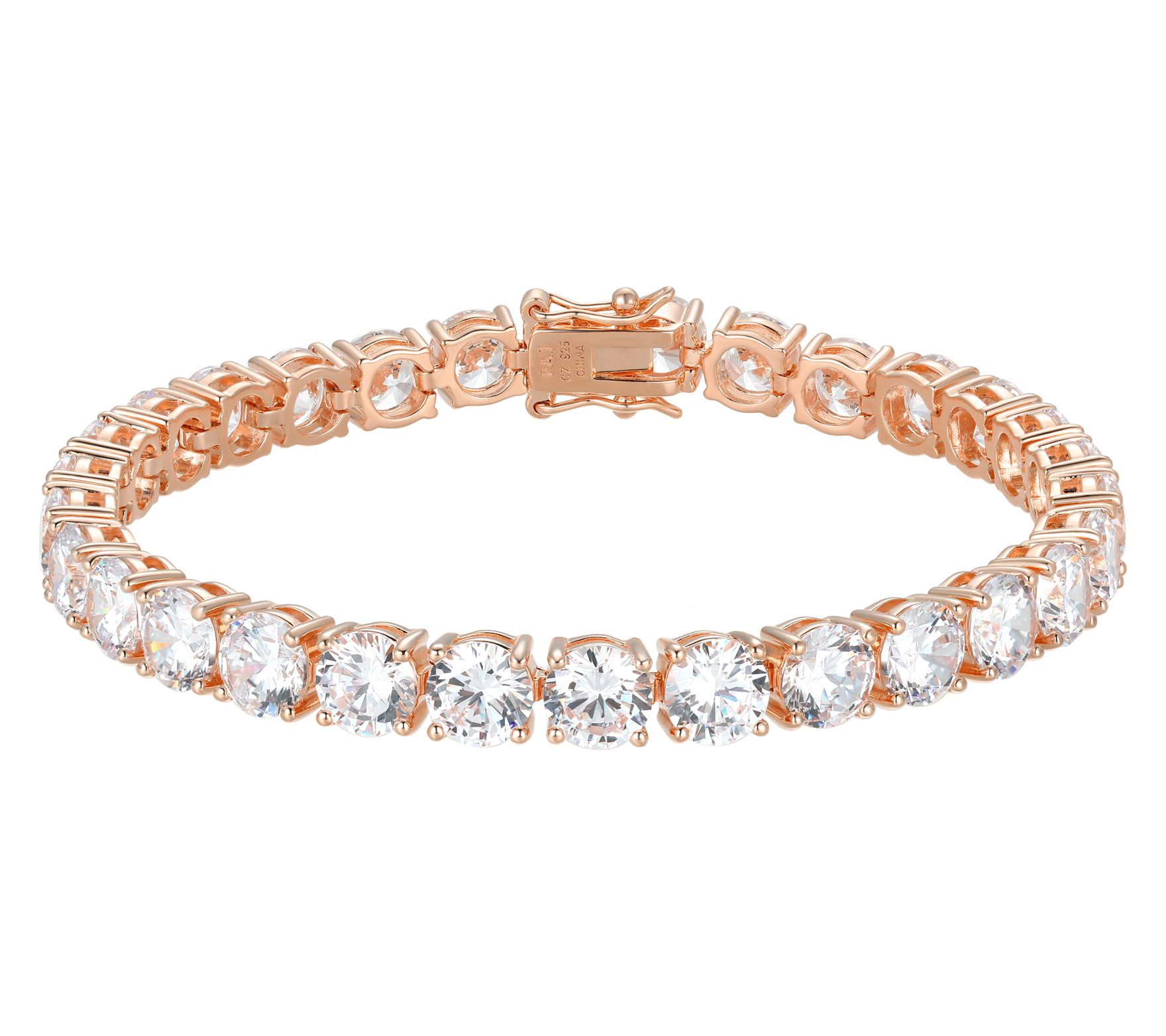 Diamonique 39.15 cttw Tennis Bracelet, Sterling Silver