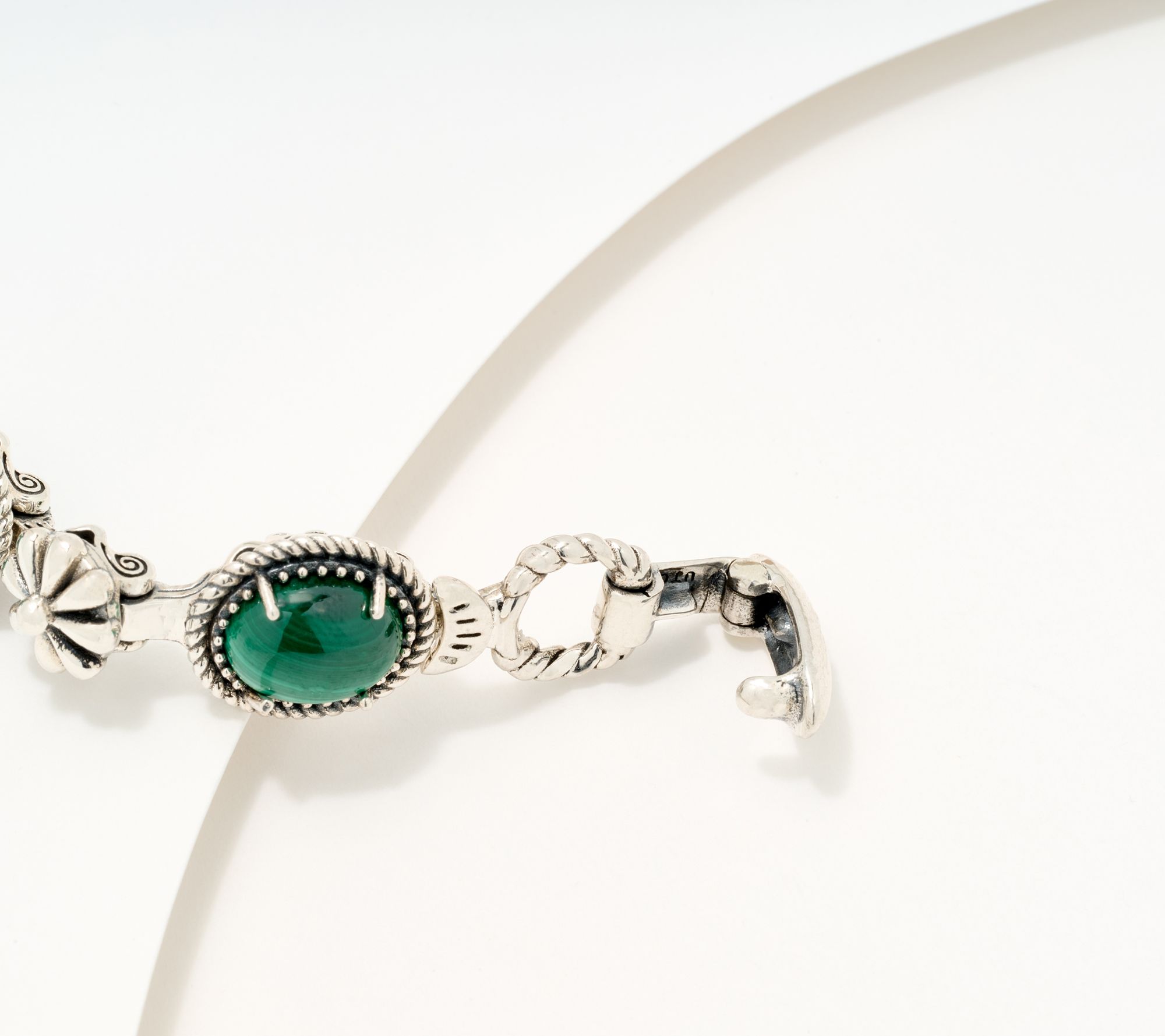 American West Sterling Silver Oval Gemstone Tennis Bracelet