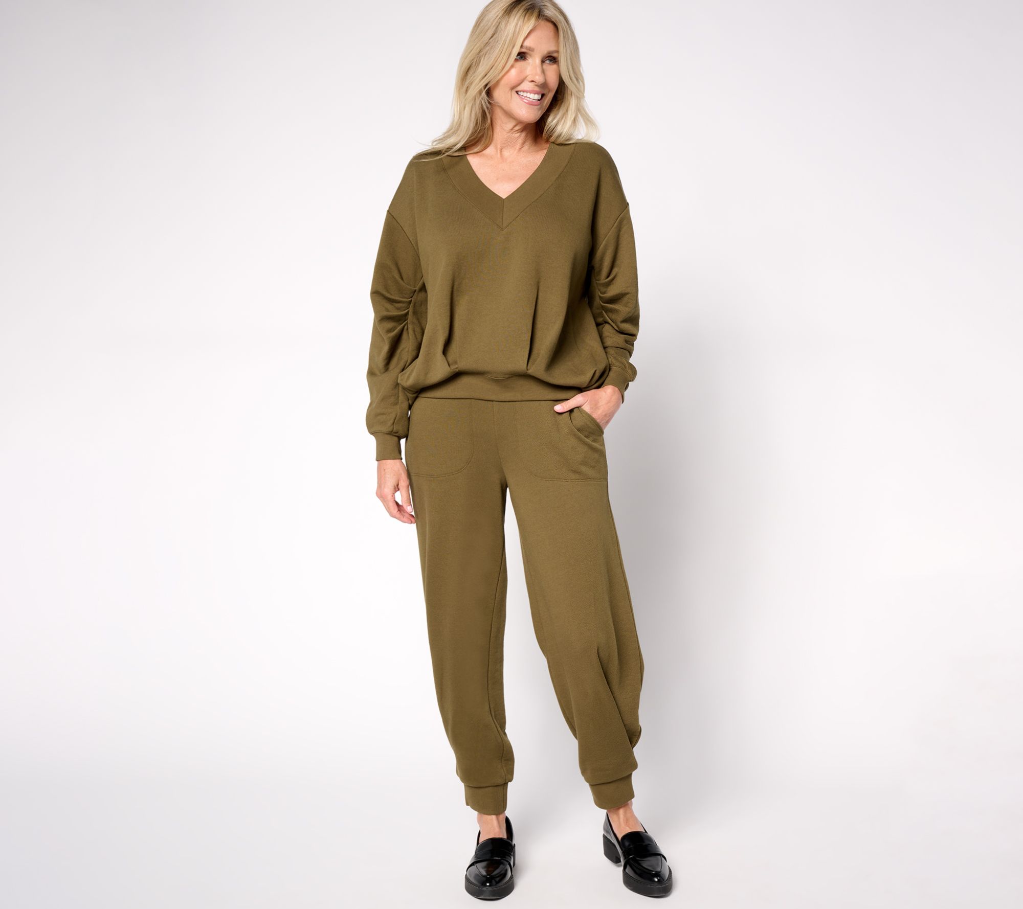 Carla Rockmore Collection Petite Sculpted Leg Sweatpant