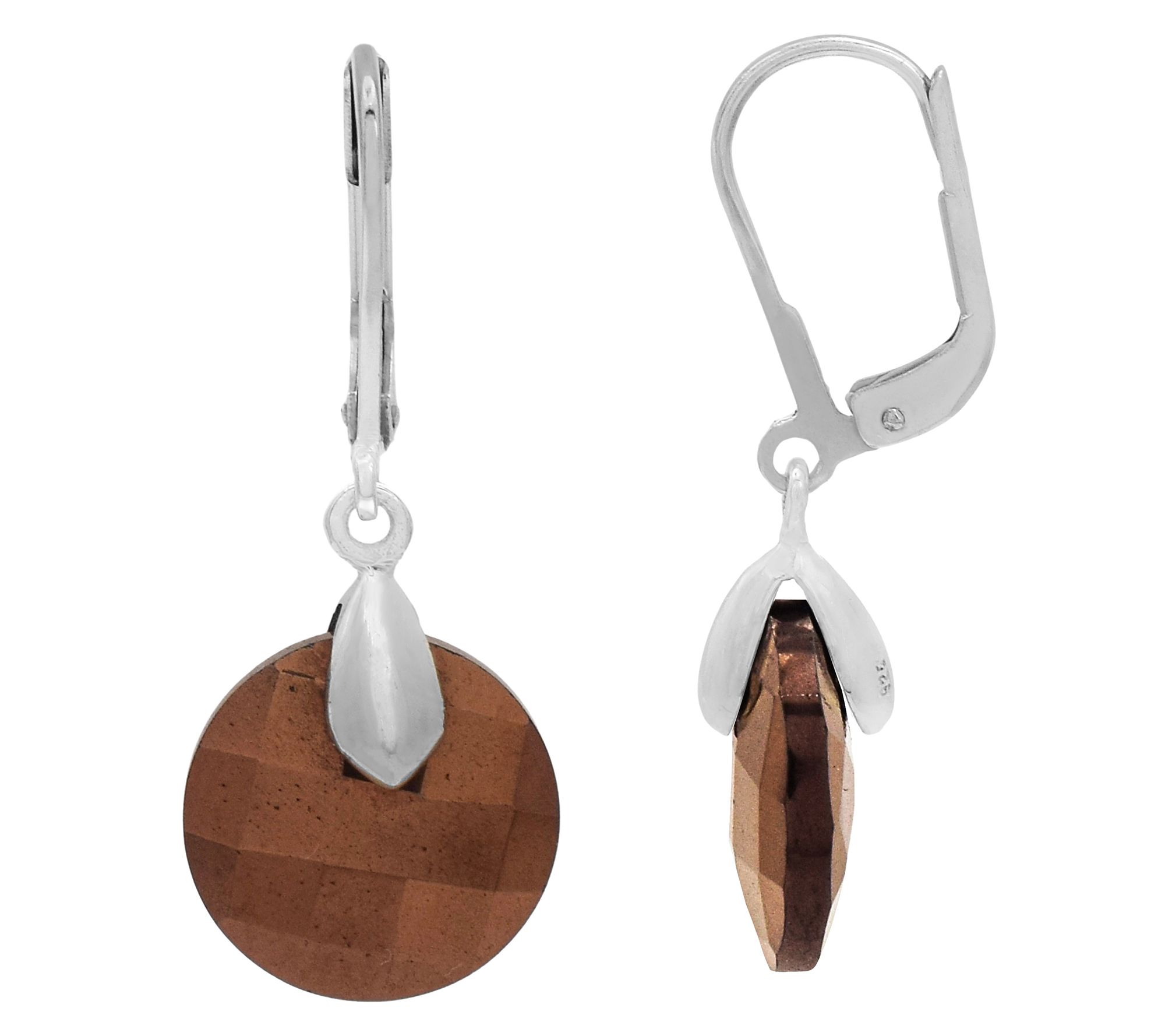 Affinity Gems E-Coated Gemstone Dangle Earrings, Sterling