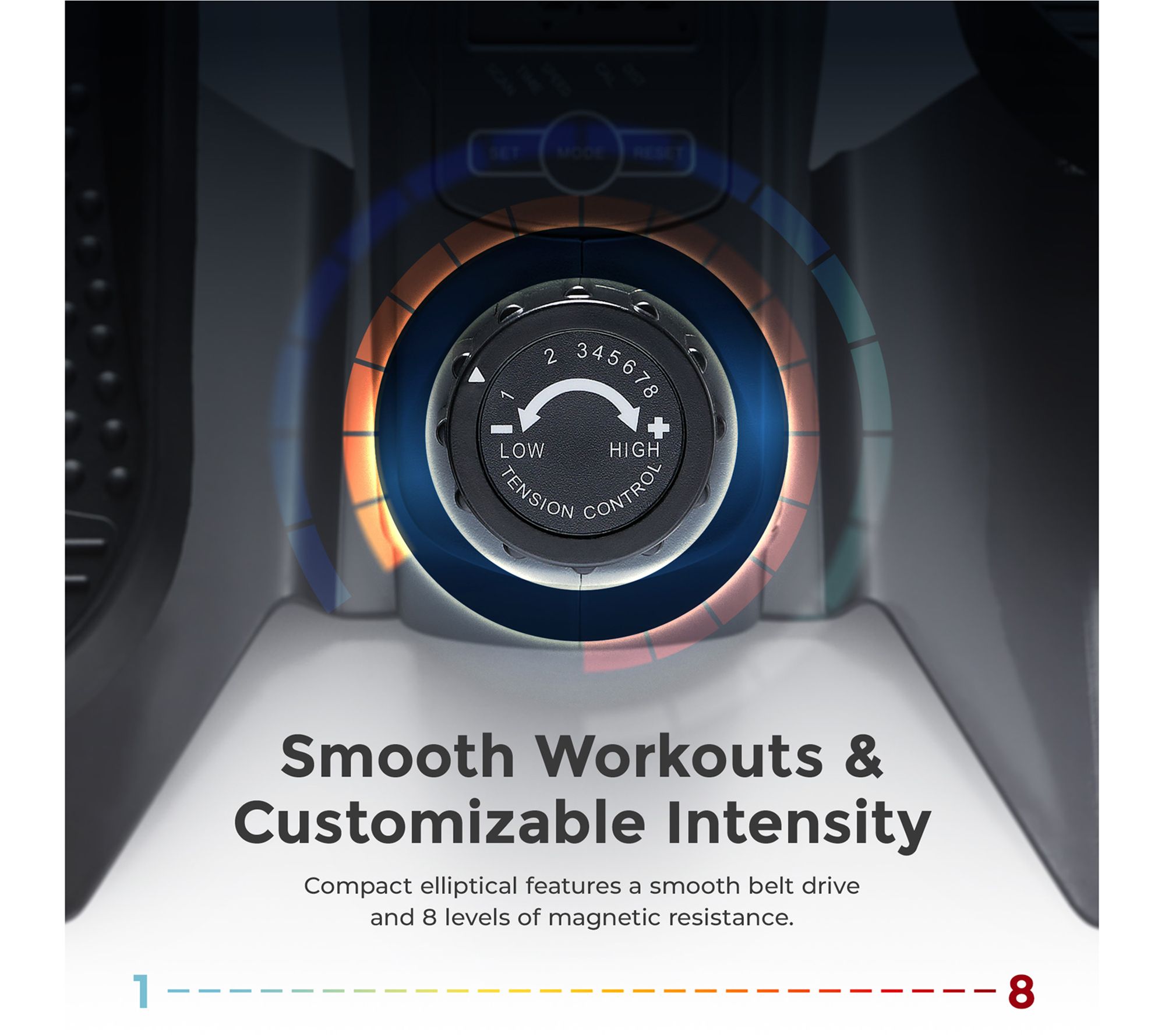 Sunny Fitness Smart Portable Magnetic Under Desk Elliptical