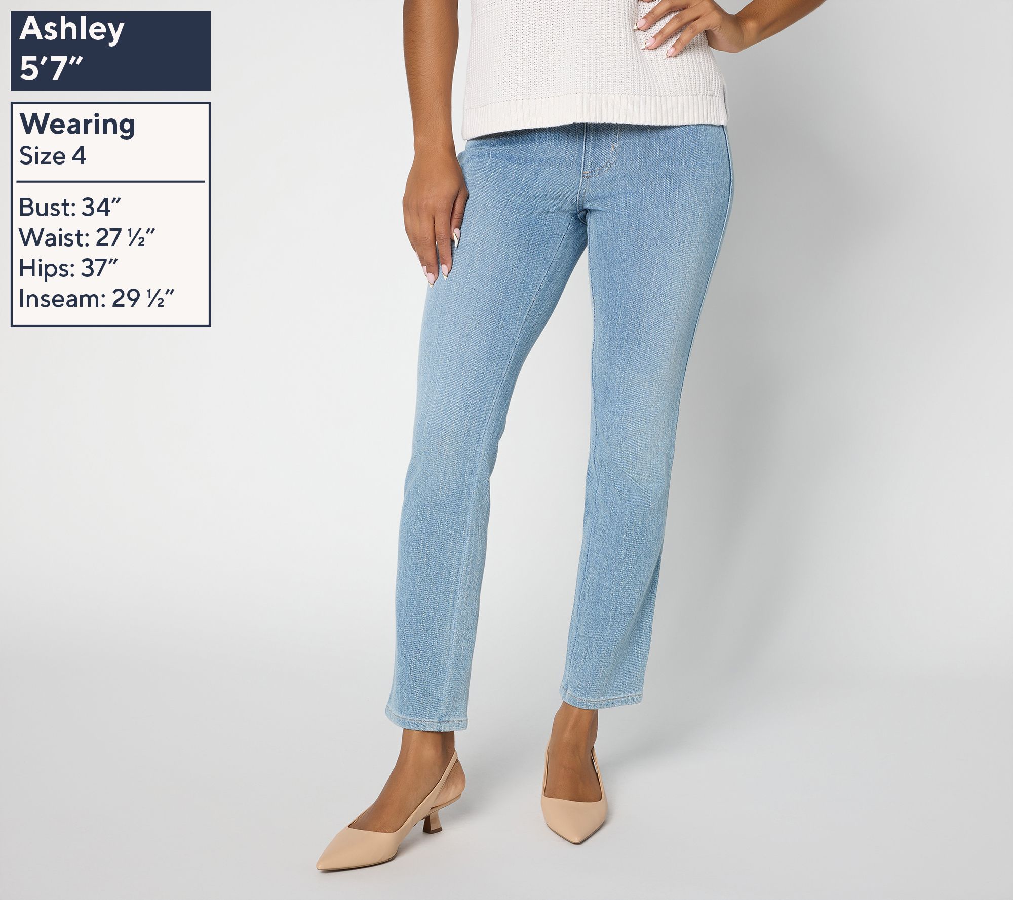 Belle by Kim Gravel Petite FlexiModal Bellesential Straight Jean