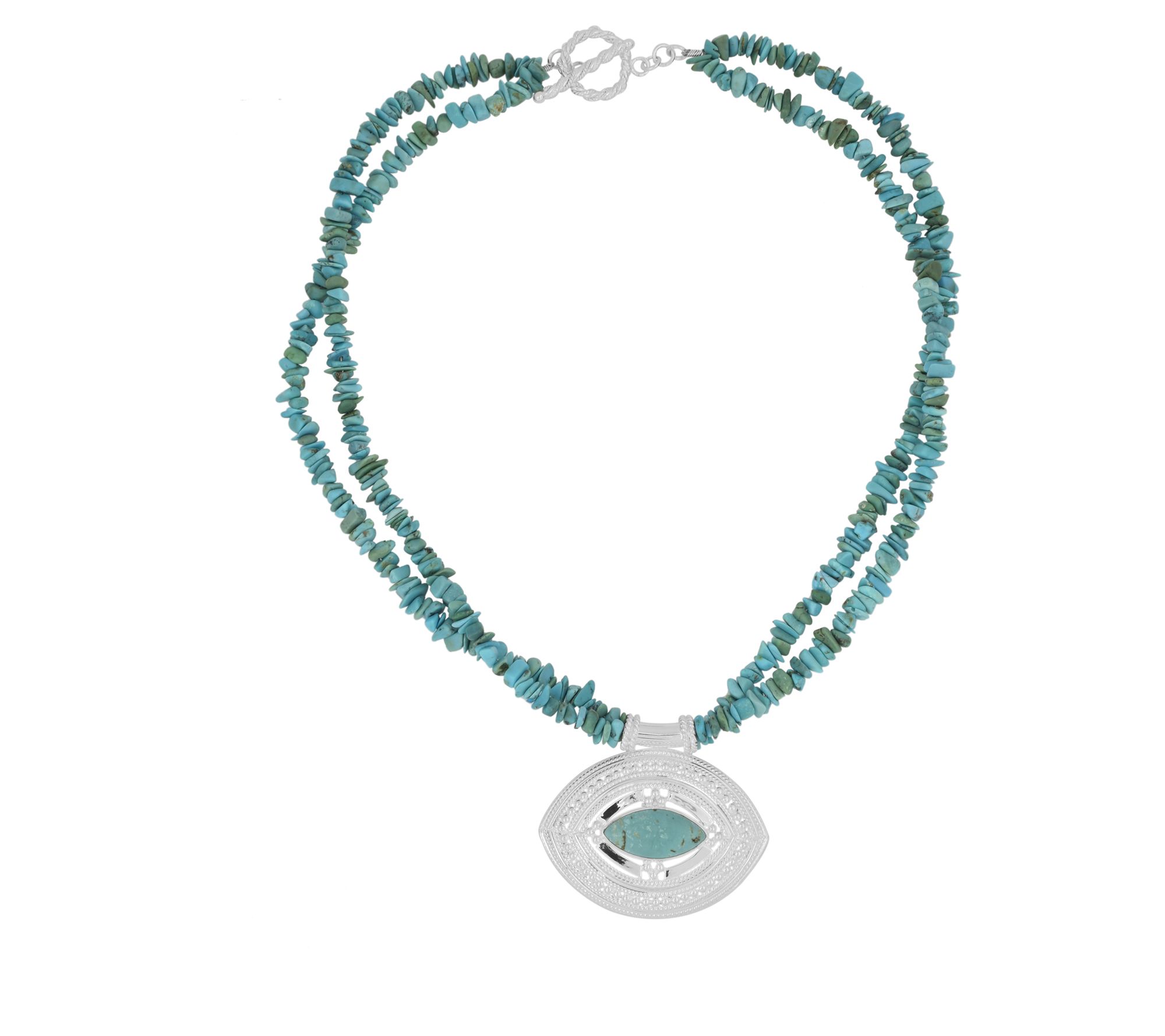 Artisan Crafted Sterling Silver Turquoise Statement Necklace
