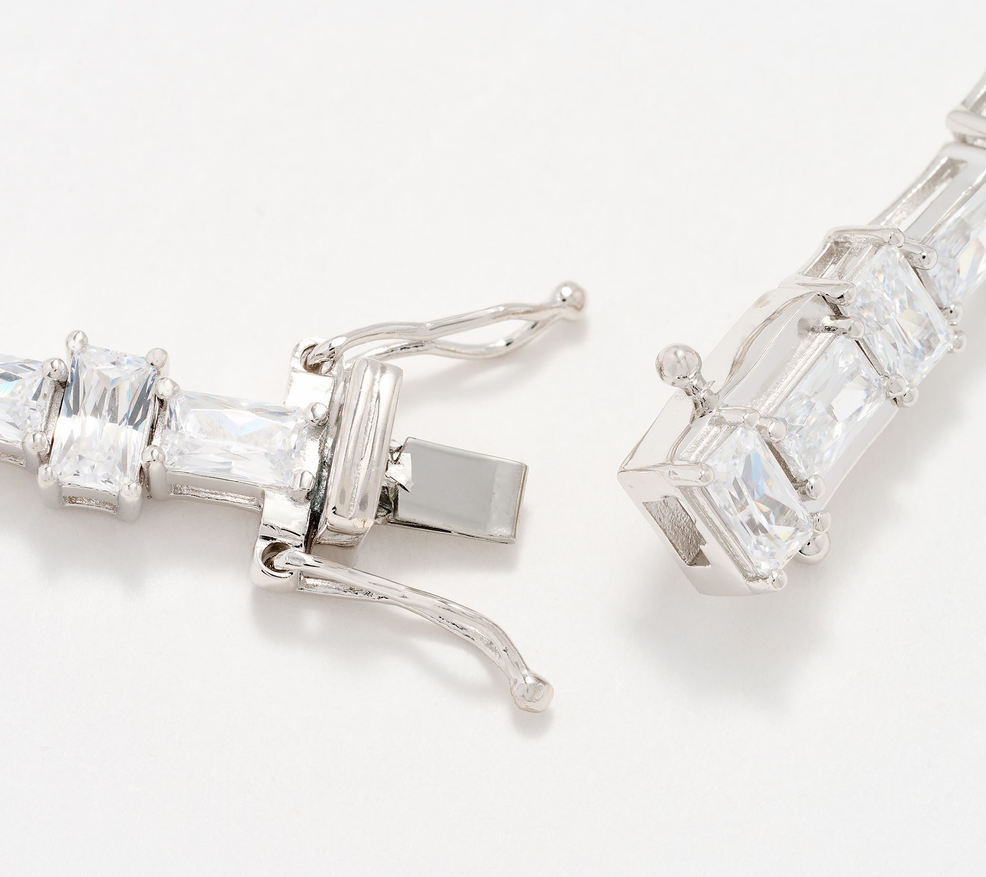 Diamonique x Kathy Levine Rapture Baguette Bracelet, Sterl