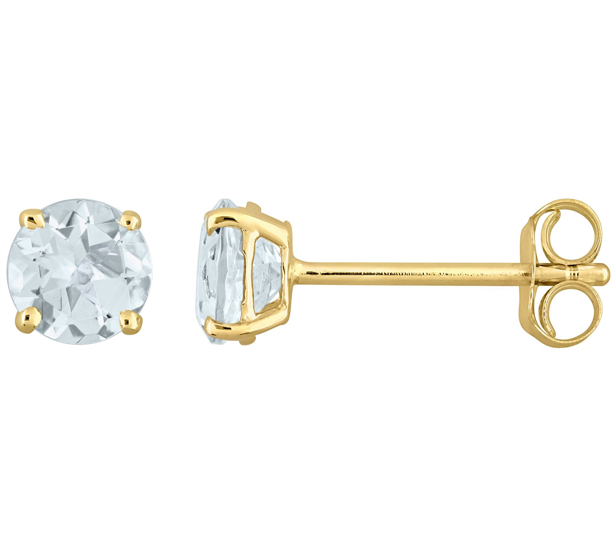 Affinity Gems 0.80 cttw Aquamarine Stud Earrings, 14K Gold