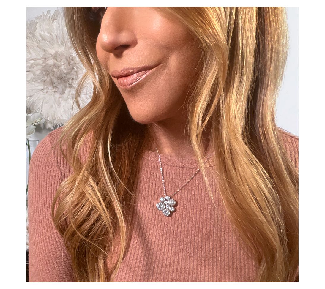 Diamonique x Jennifer Miller Bubble Necklace, Sterling