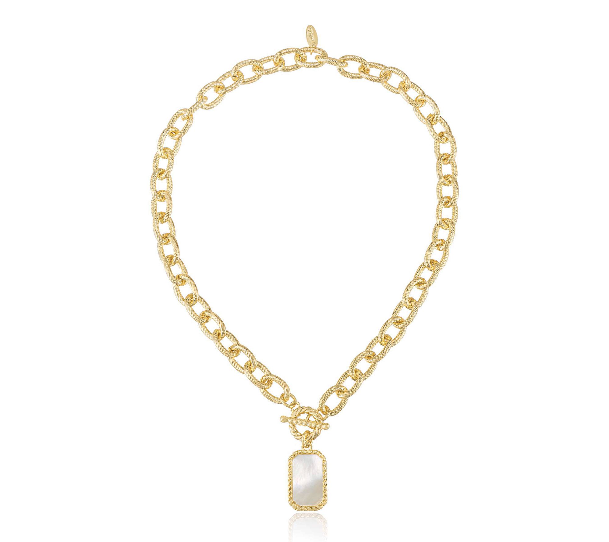 Ettika Mother of Pearl Toggle Necklace