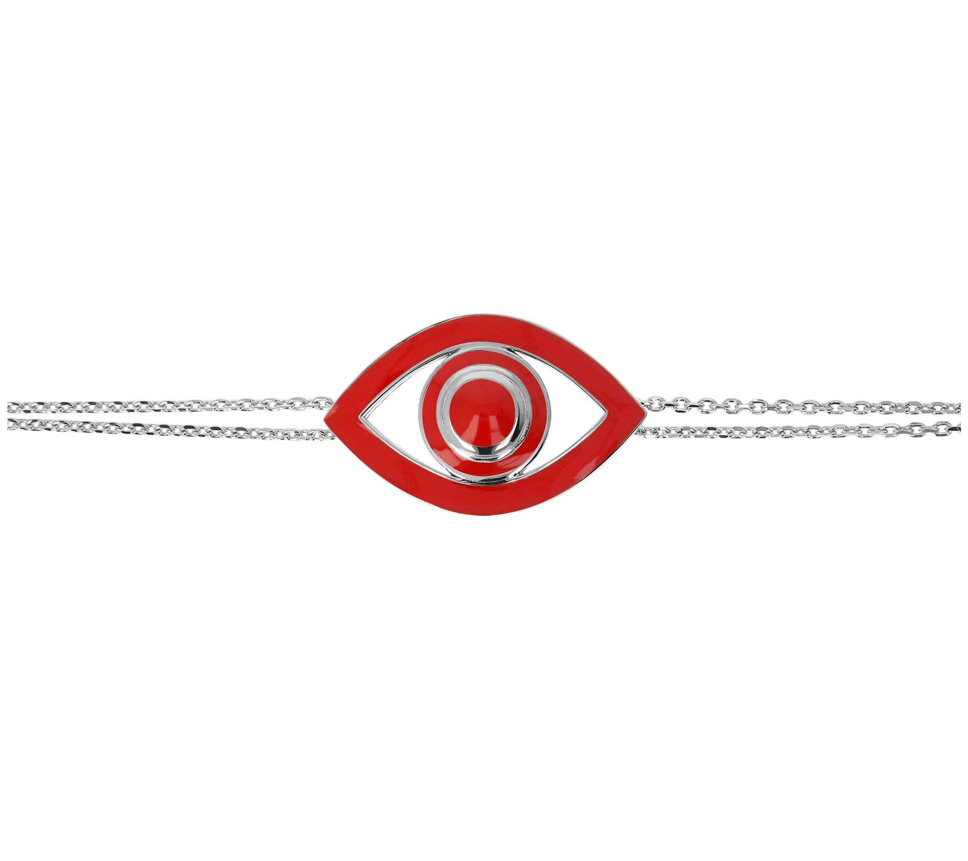 Netali Nissim Enamel Bold Evil Eye Bracelet, Sterling