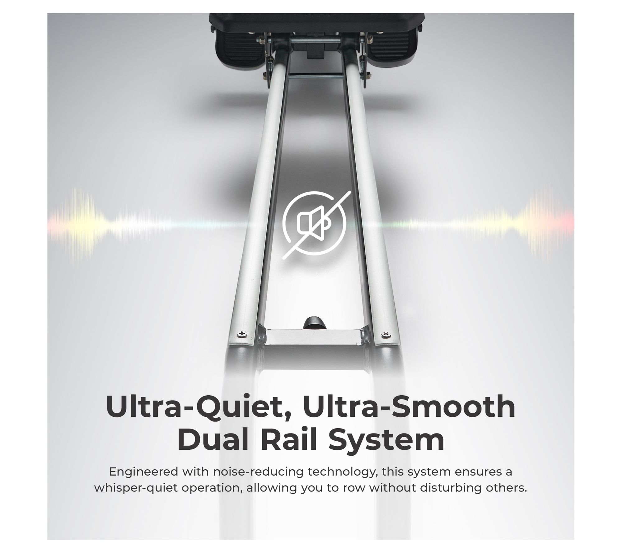 Sunny Smart Magnetic Rower with Dual Slide Rail