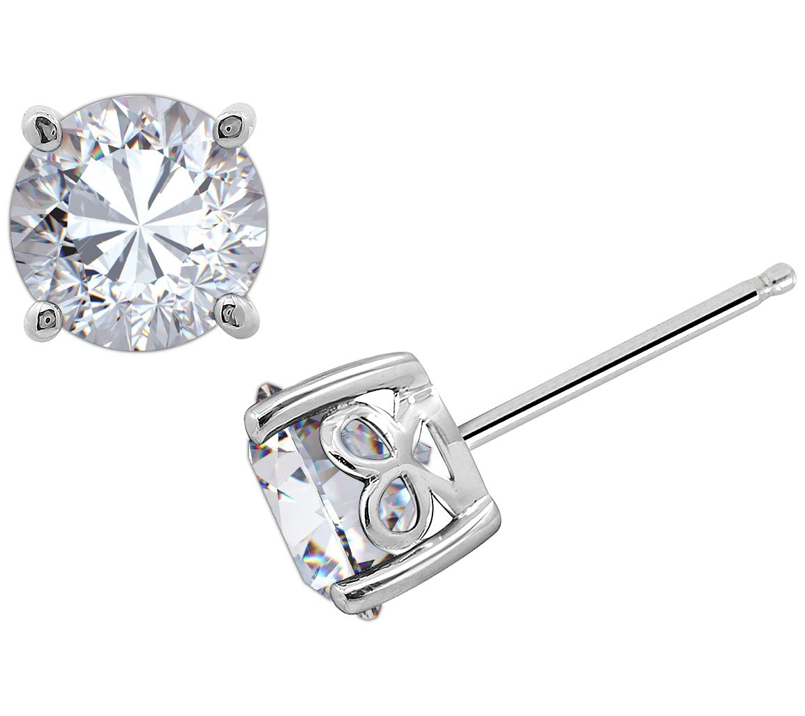 Diamonique Tennis Bracelet & Earrings Set, Sterling Silver