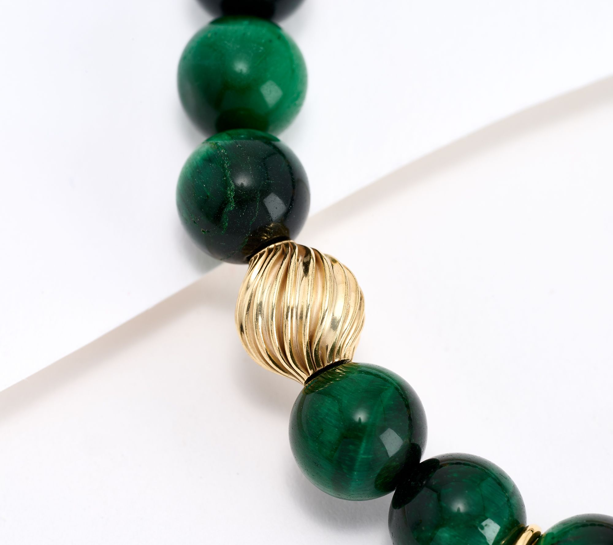 Christian James by Scott Grimes 14K Gold Clad Gemstone Bead Ripple Bracelet