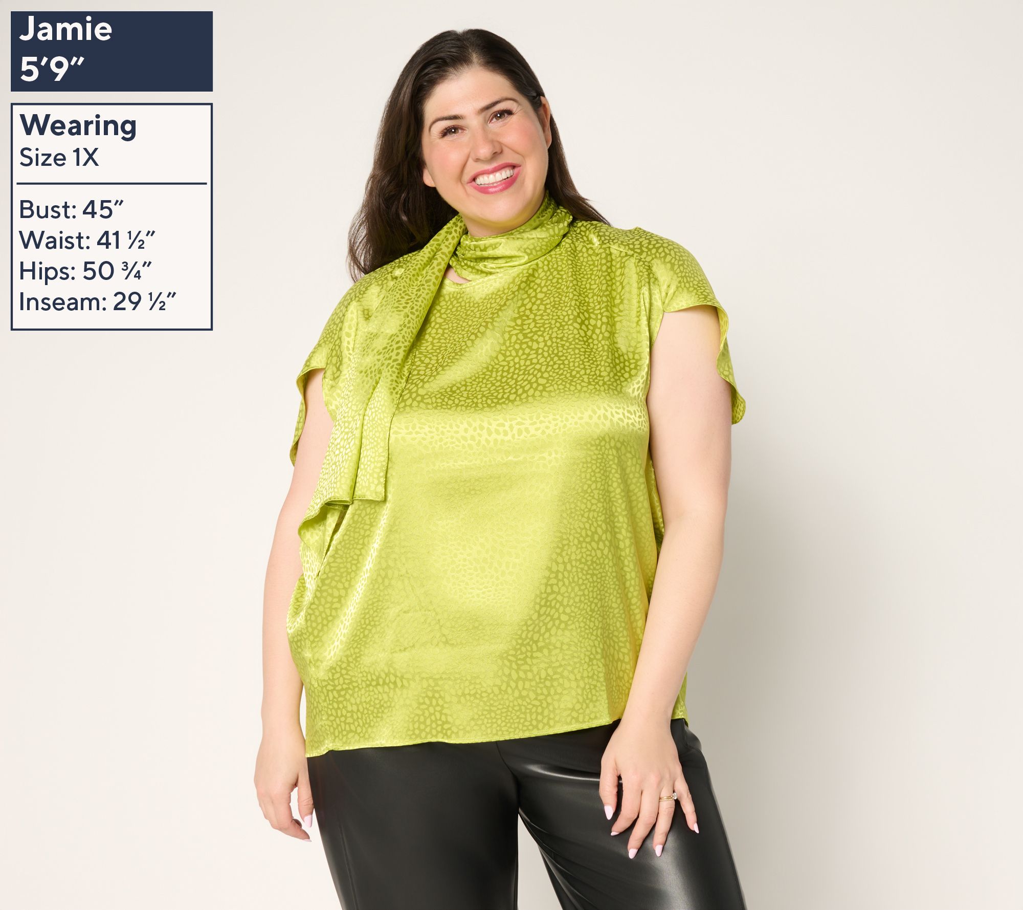 Carla Rockmore Collection Draped Jacquard Blouse