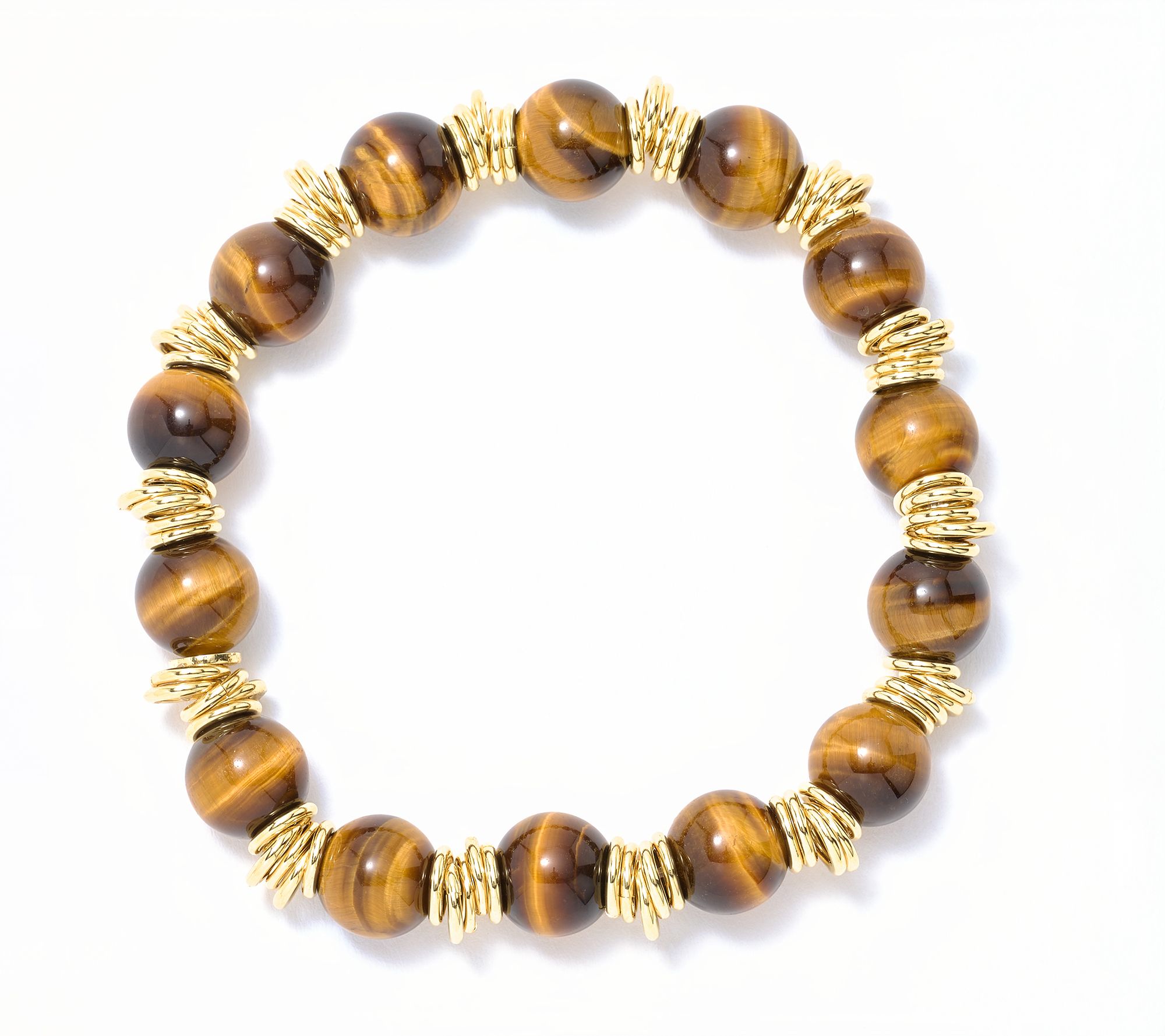 David Markstein Bronze Gemstone Bead & Rondels Stretch Bracelets