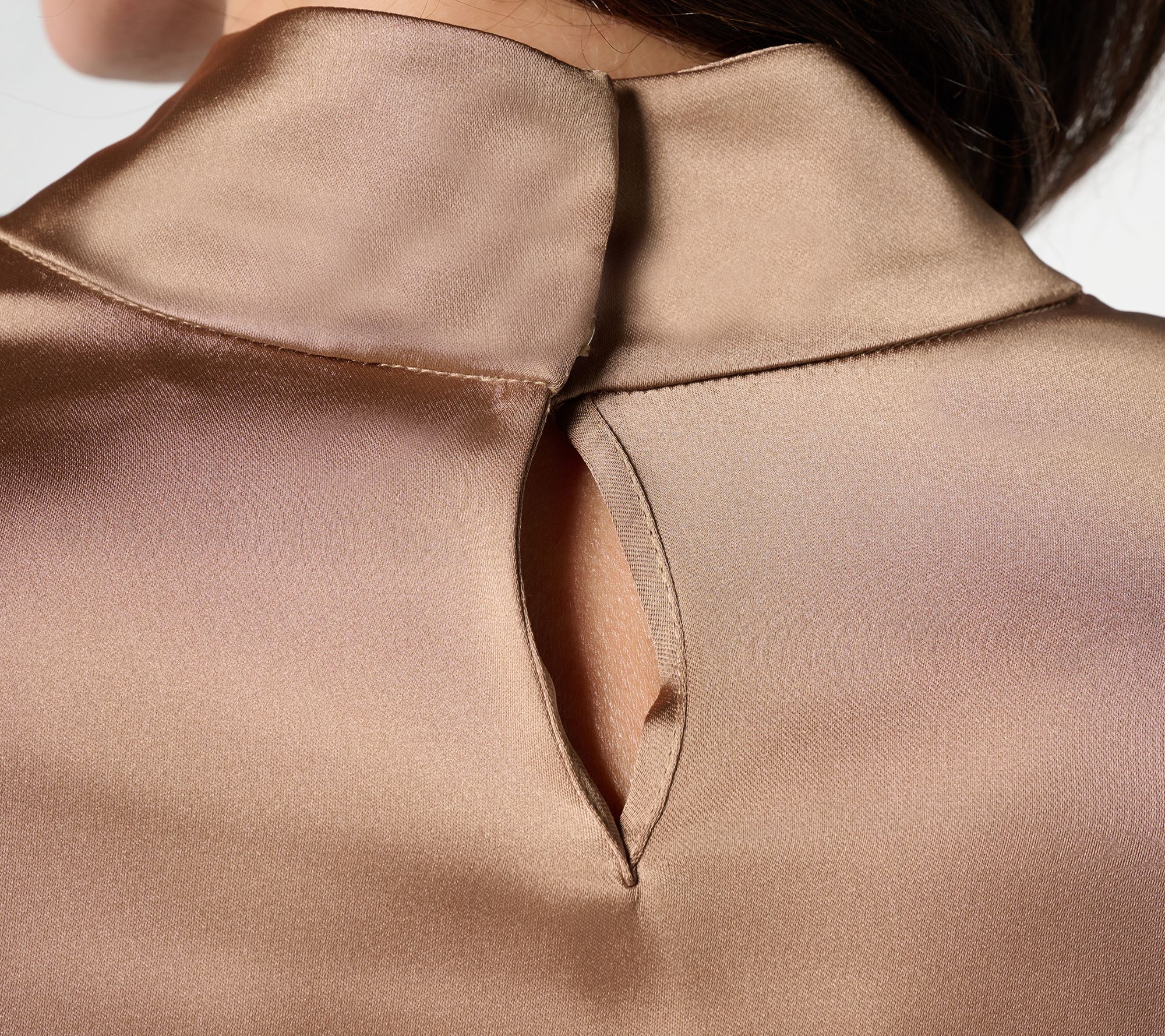 Me by Jennie Garth Rockefeller Cowl Neck Satin Blouse