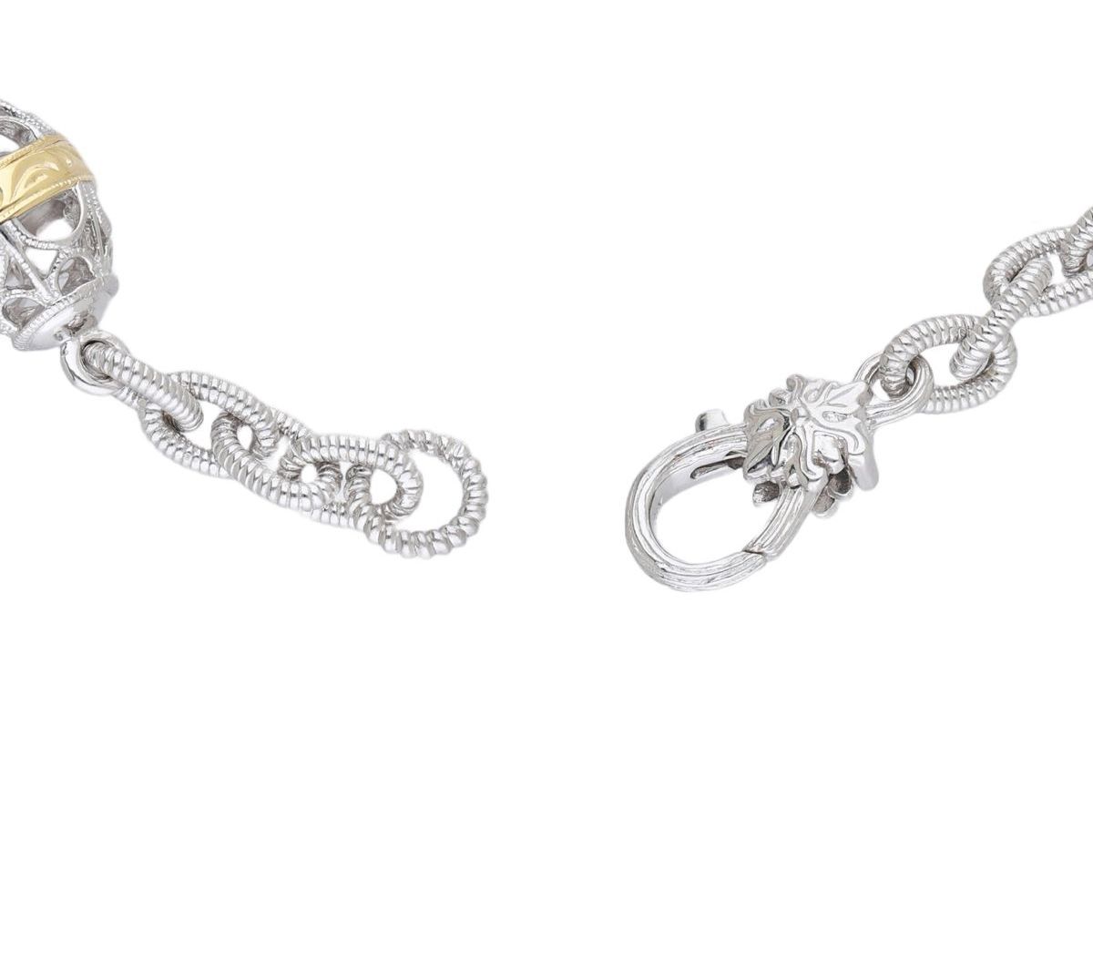 Ariva Sterling Silver & 18K Gold Clad Station Bracelet