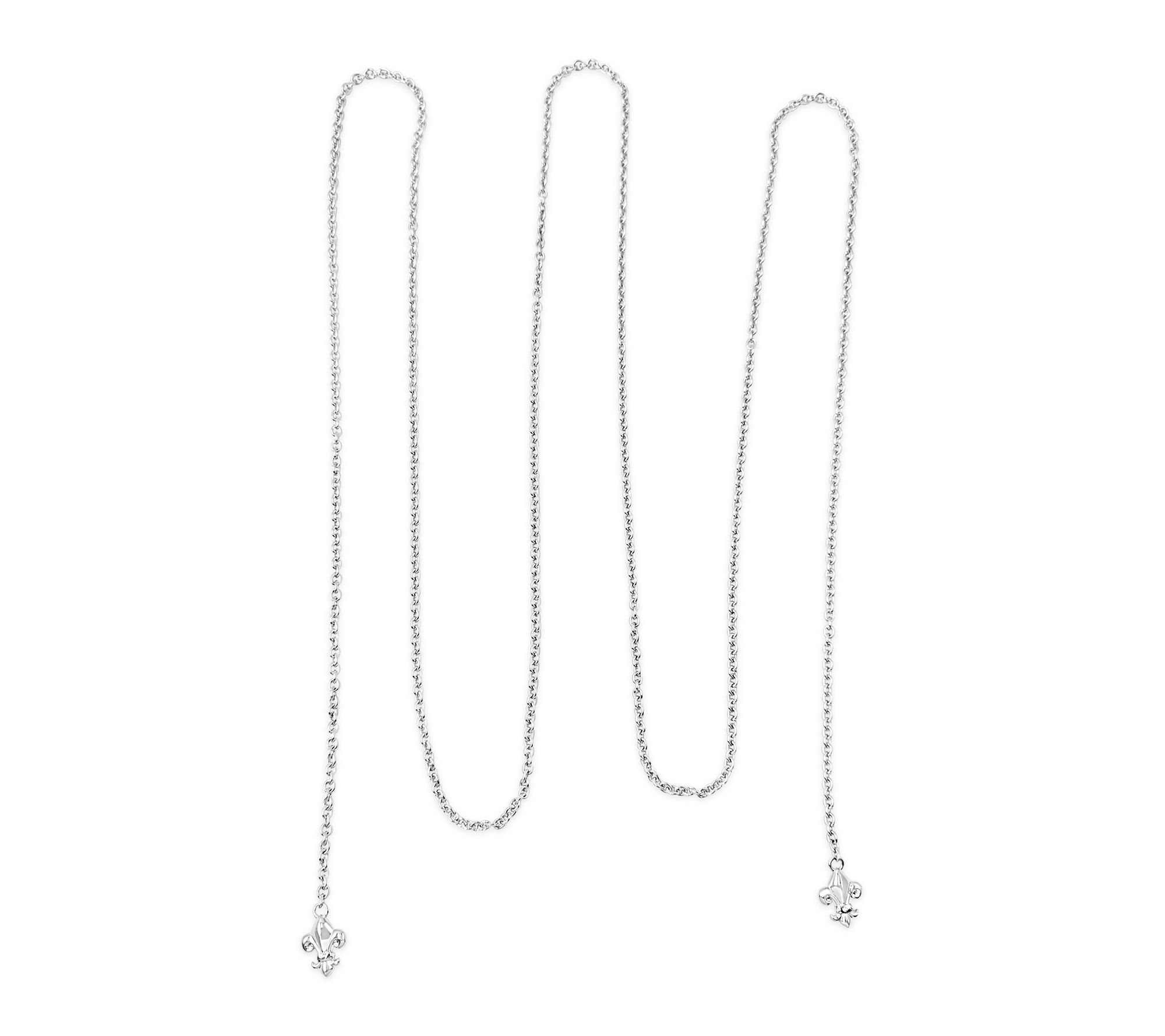 Margo Manhattan Sterling Silver Fleur De Lis Wrap Necklace