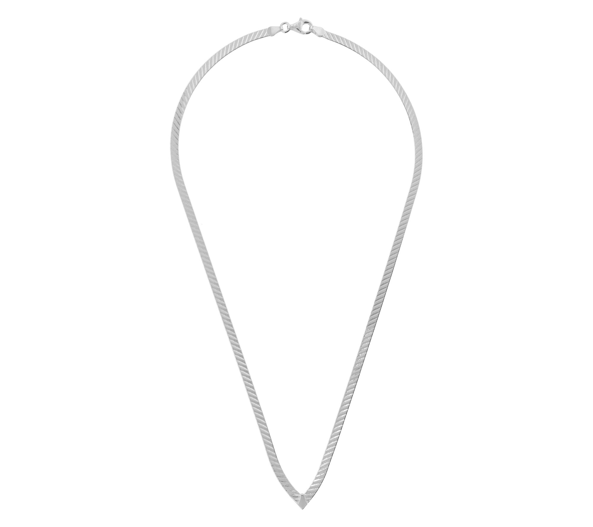 Ultrafine 950 Silver V Shape Herringbone 18