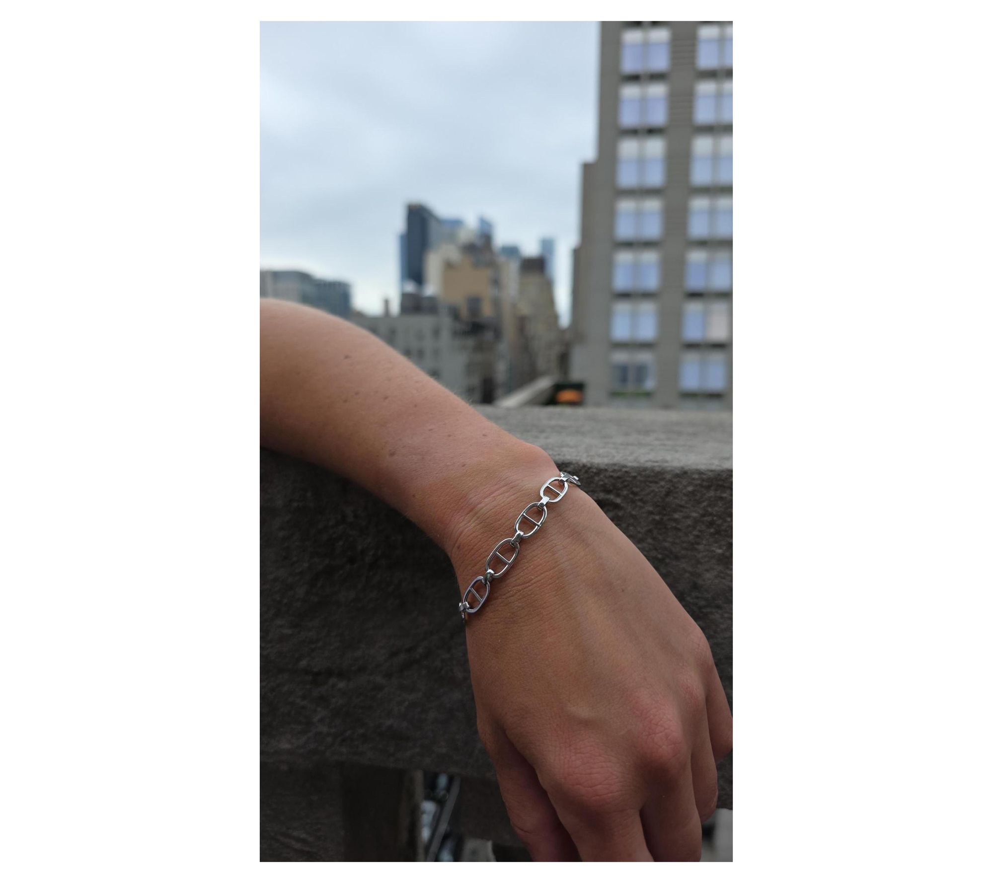 Silver Style Mariner Link Bracelet, Sterling