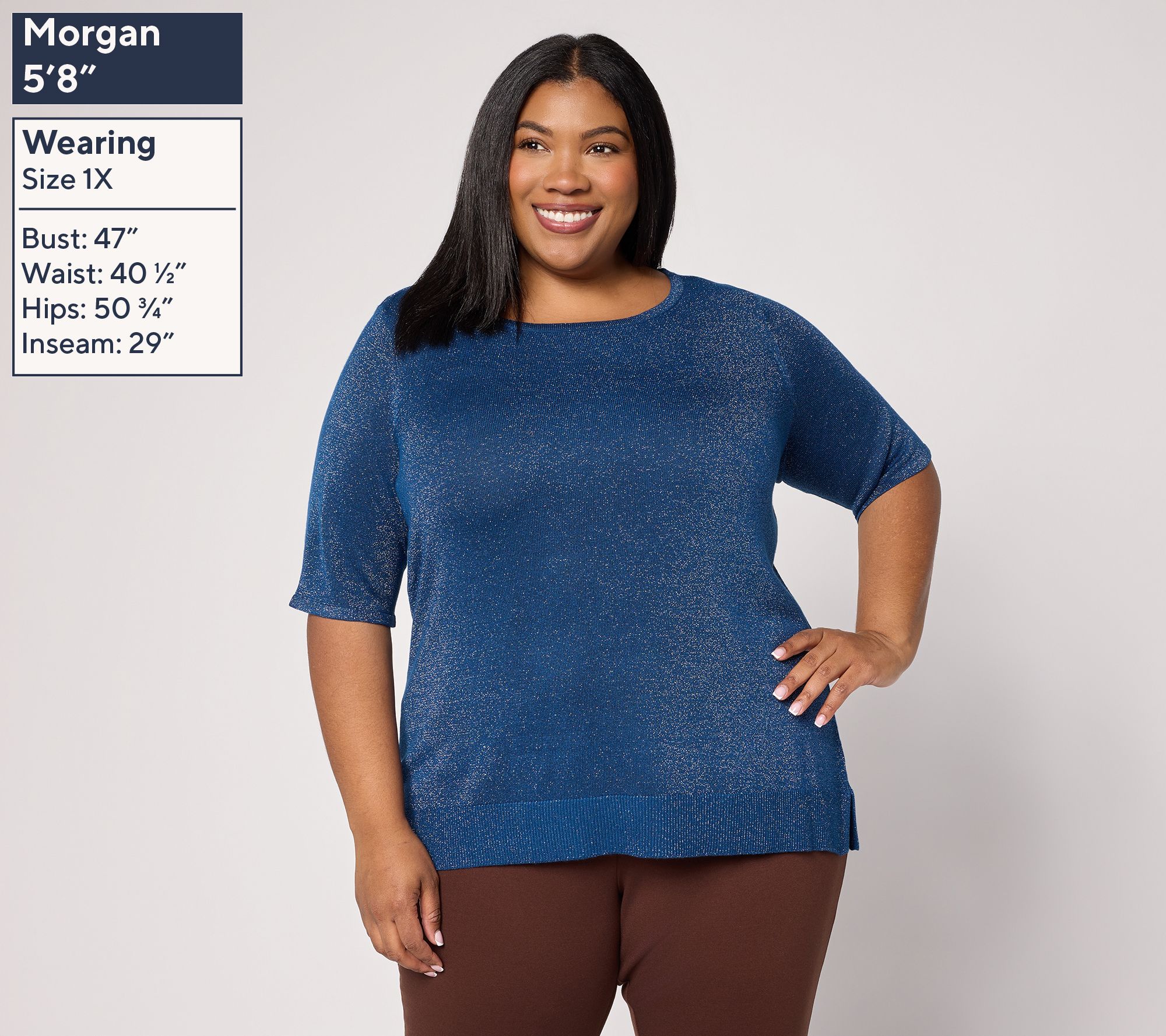 Jingle Belles by Kim Gravel Glam Lurex Layering Sweater