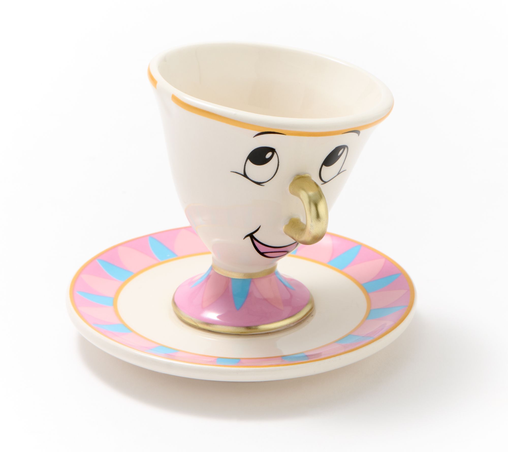 Disney Mrs. Potts & Chip Sterling Stud Earrings & Trinket Tray