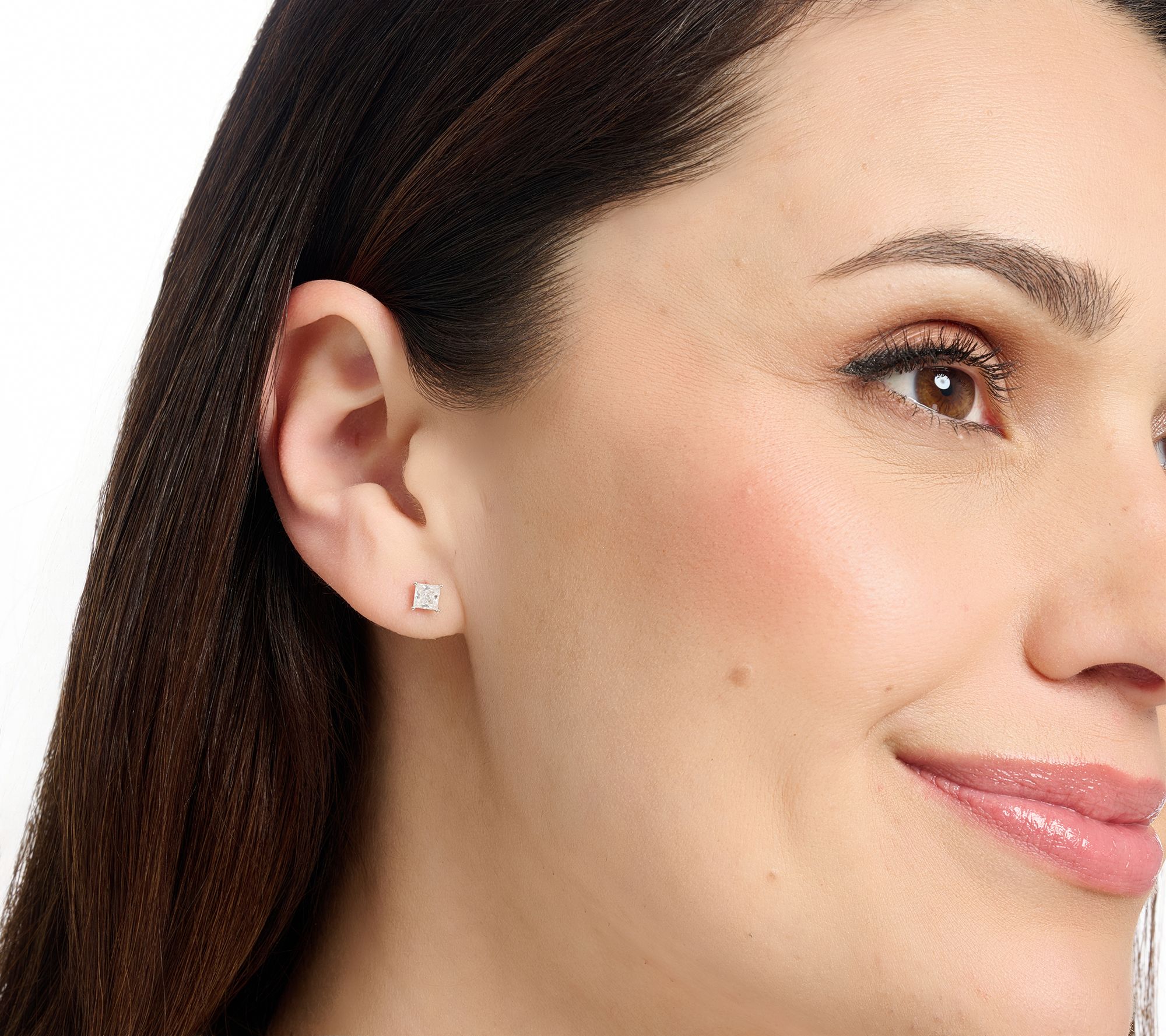 Diamonique Classics Set of 5 Stud Earrings, Sterling Silver