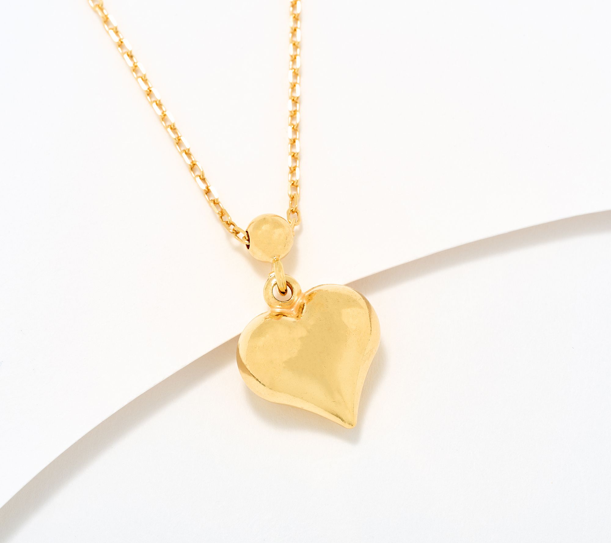 UltraFine 950 Silver Reversible Heart Motif Necklace